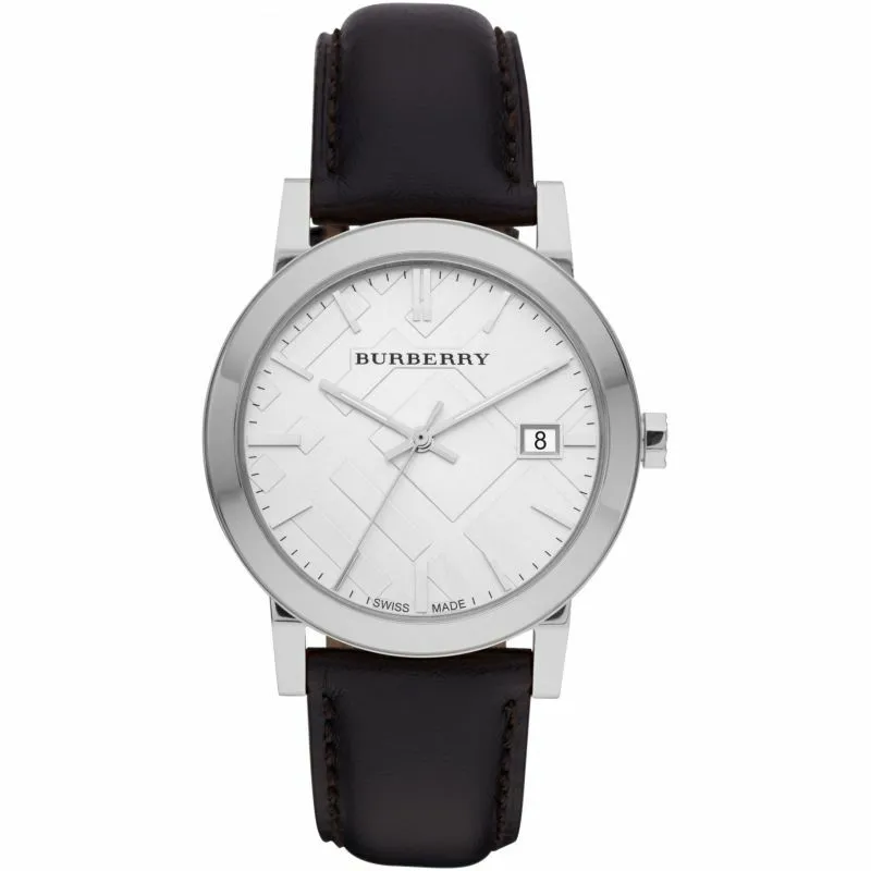 Burberry The City Black Leather 38mm Watch