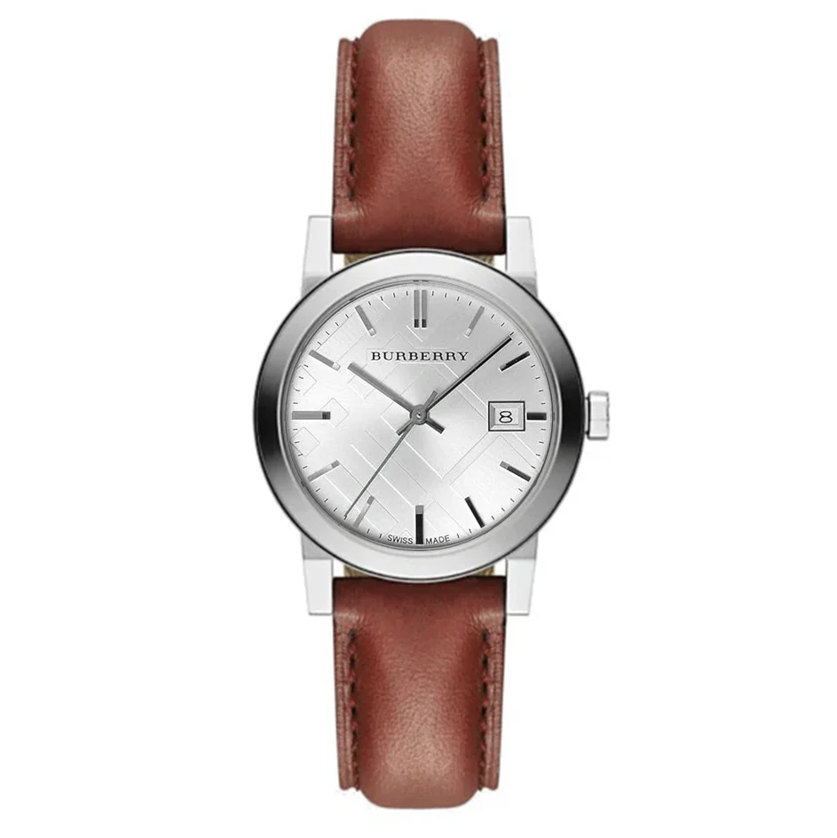 Burberry The City Check Ladies' 34mm Brown Watch