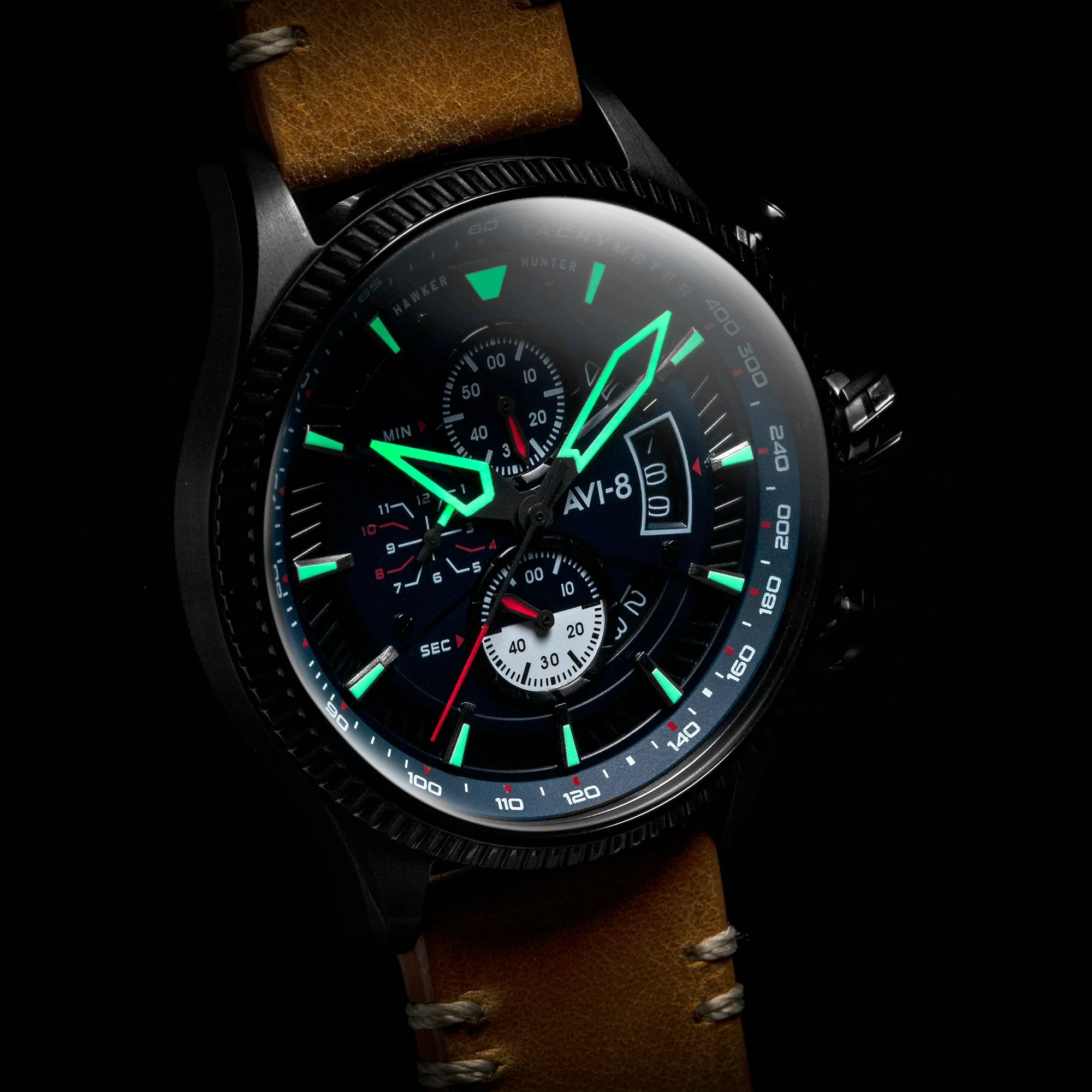 AVI-8 Carbon Navy Hawker Hunter Chronograph Watch - Image 3