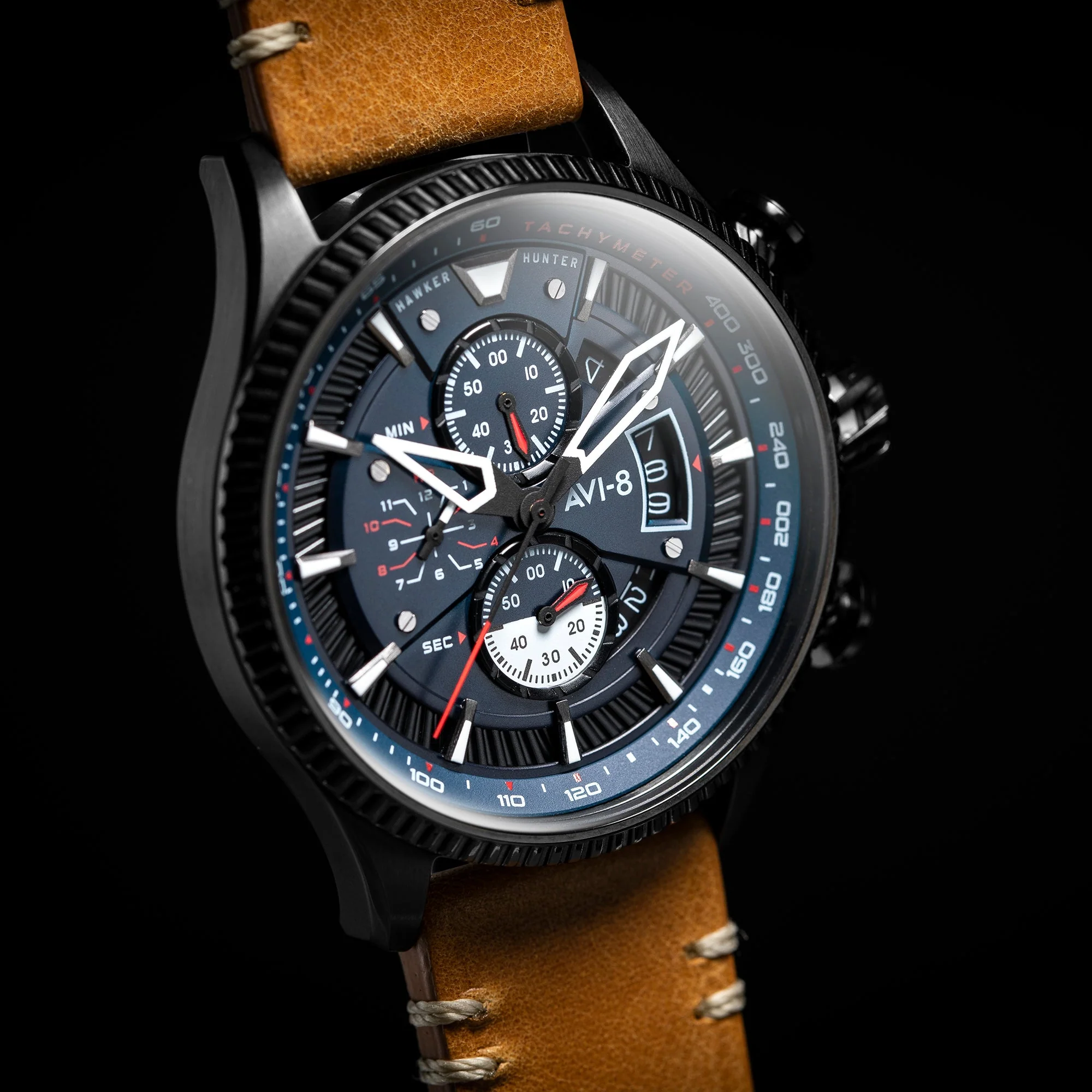 AVI-8 Carbon Navy Hawker Hunter Chronograph Watch - Image 6