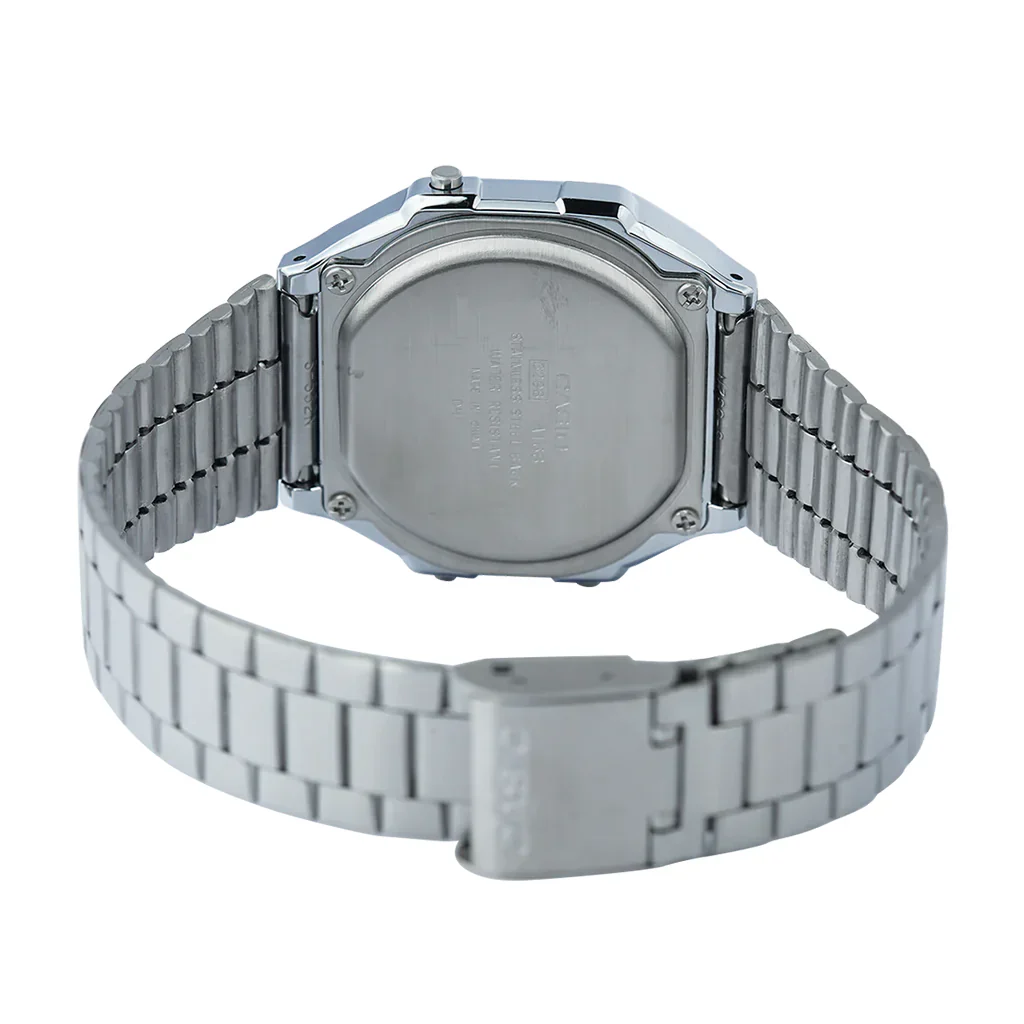 Casio Unisex Brown Silver Digital Watch - Image 2