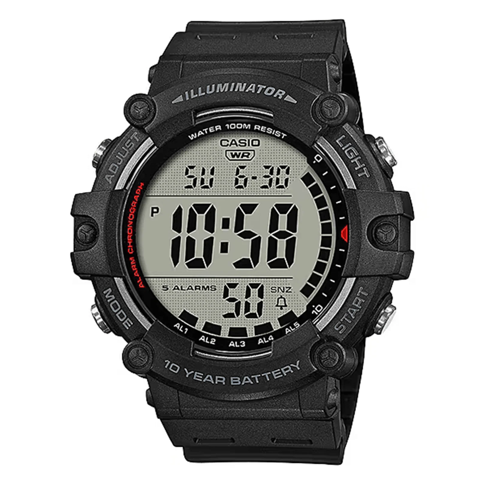 Casio Sport Unisex Black Digital Watch