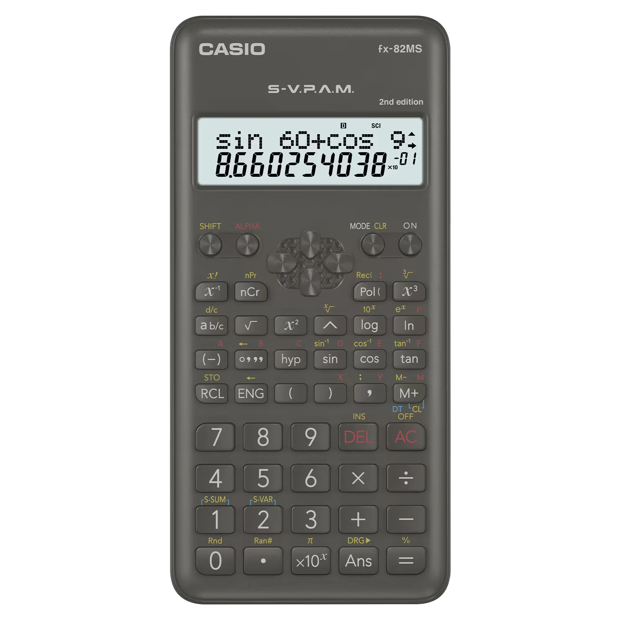 Casio Calculator FX-82MS-2-W 2nd Edition 2-Line Display