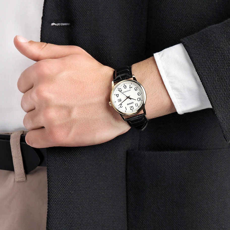Casio Classic Men's Gold Black Leather Watch - Image 2