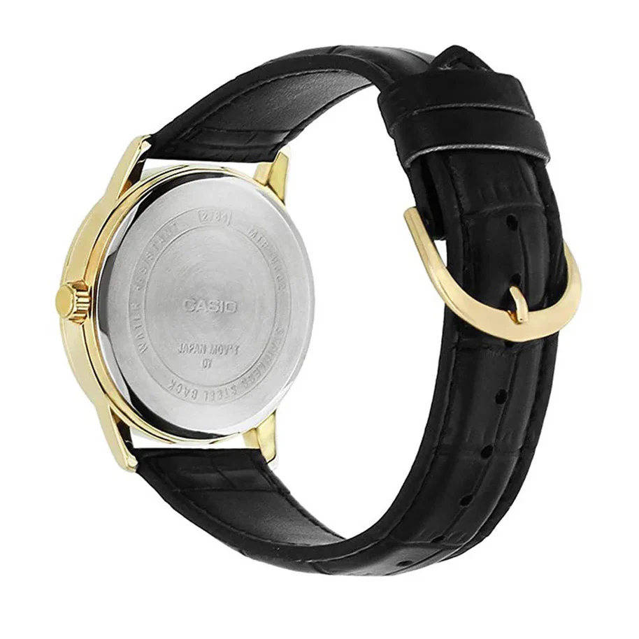Casio Classic Men's Gold Black Leather Watch - Image 3