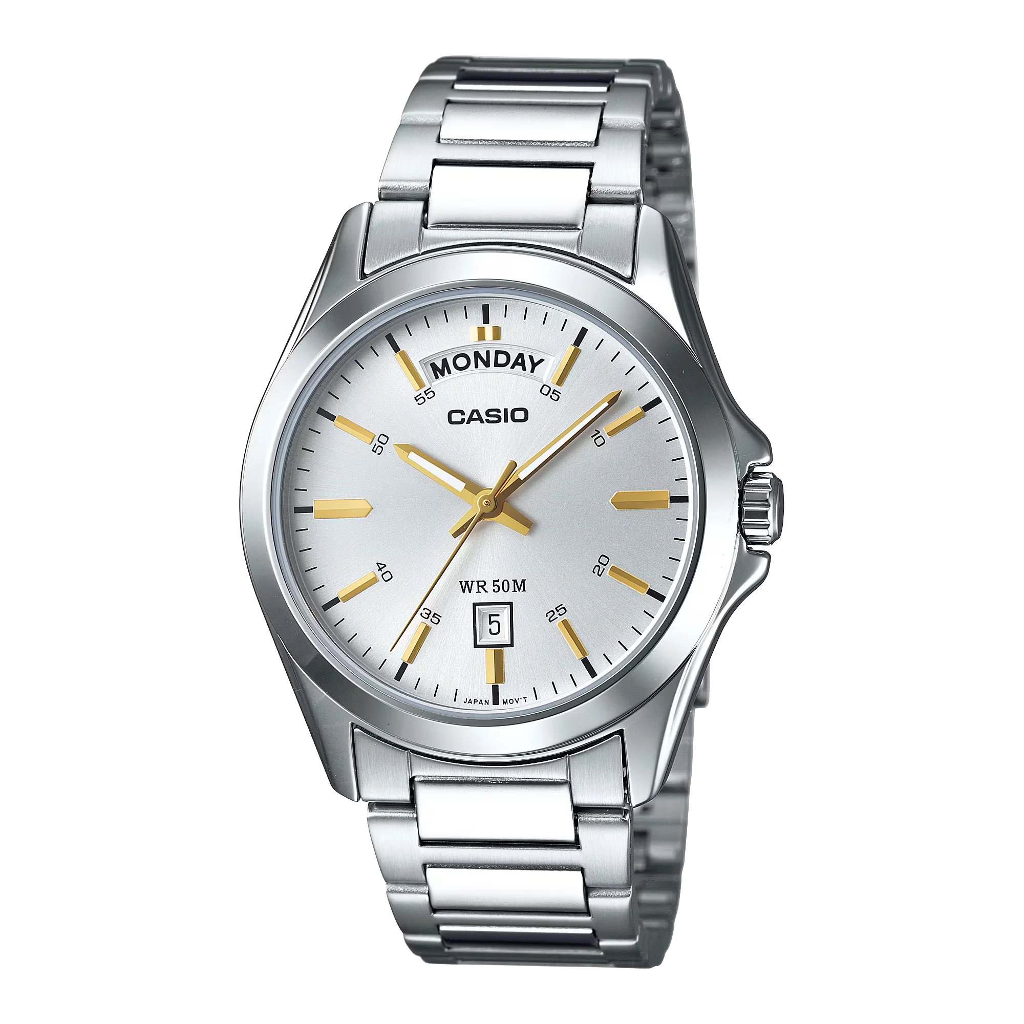 Casio Dress Day Date Men's Silver Watch
