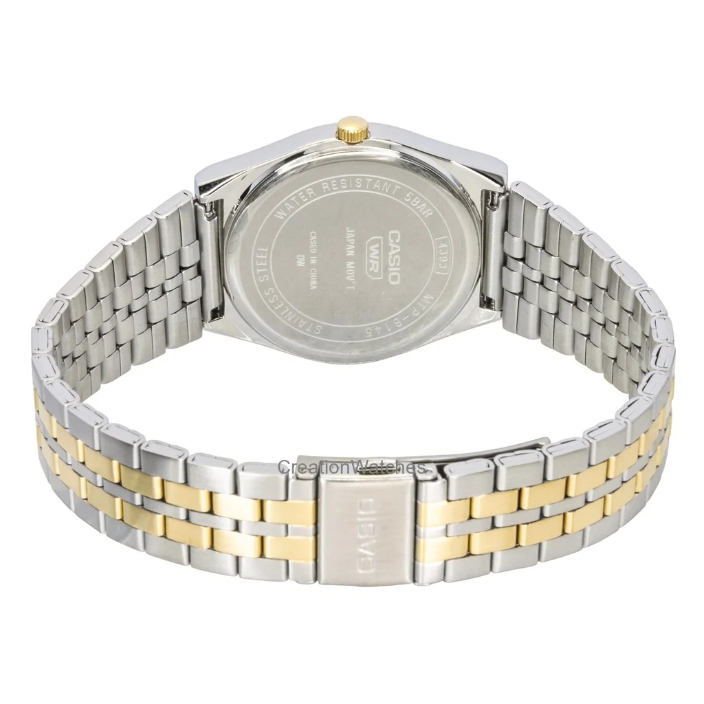 Casio Dress Men's Black Two-Tone Gold Watch - Image 3