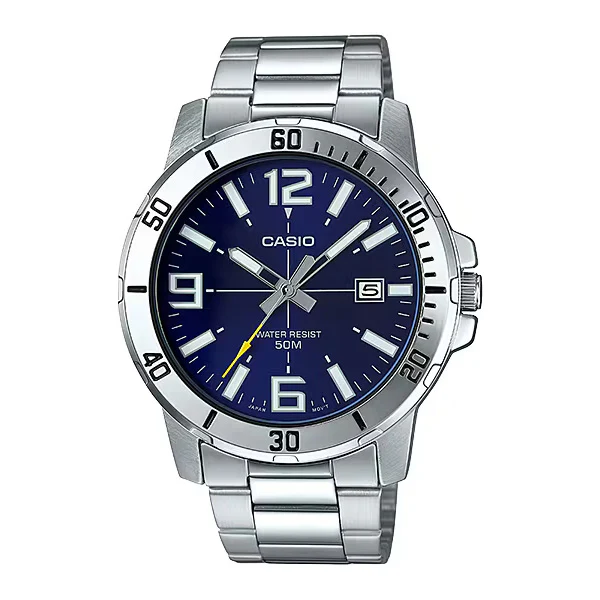 Casio Enticer Link Bracelet Men's Blue Watch