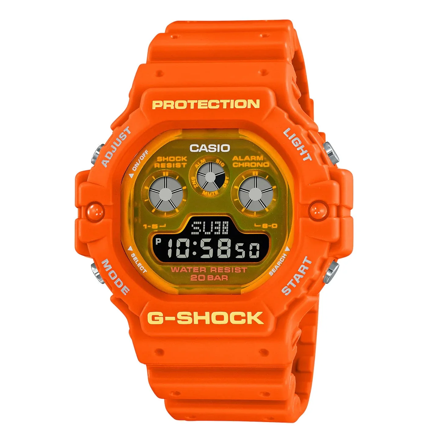 Casio G-Shock Watch Men's Shock Tech Orange