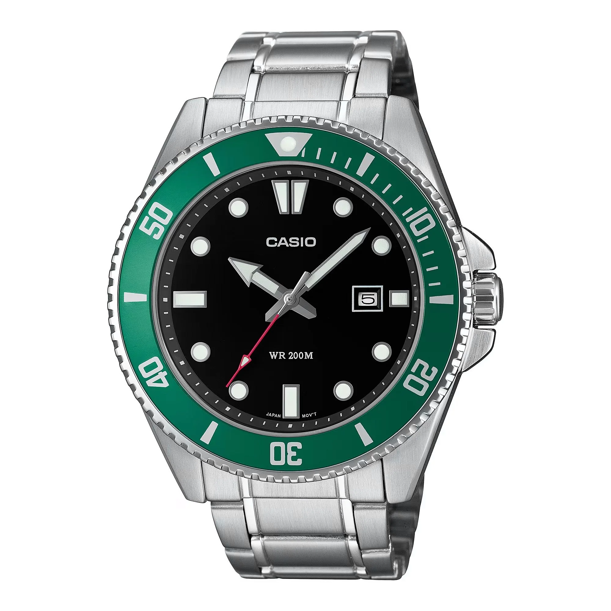 Casio Men's Watch Standard Green Black Bracelet