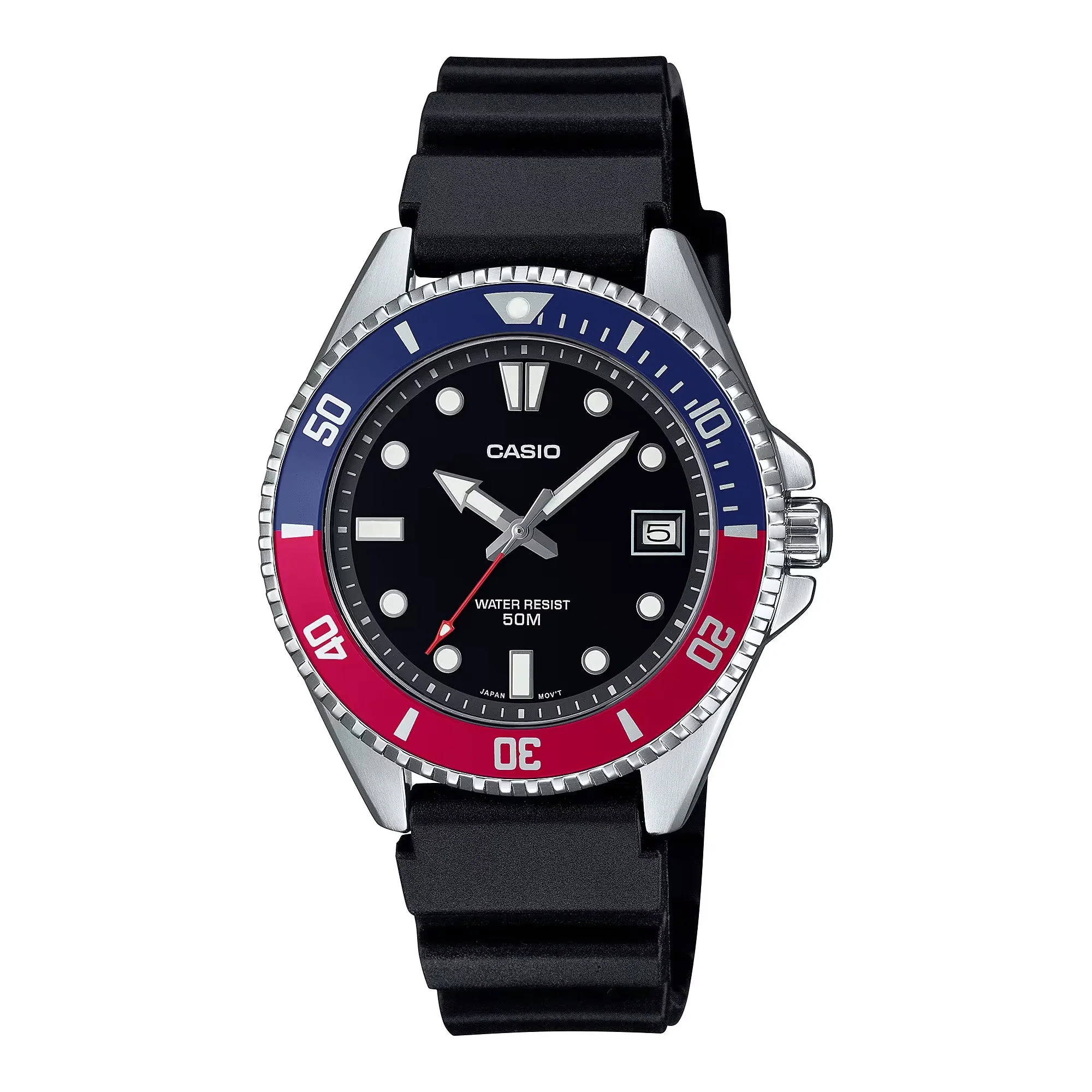 Casio Men's Watch Standard Sporty Blue Red