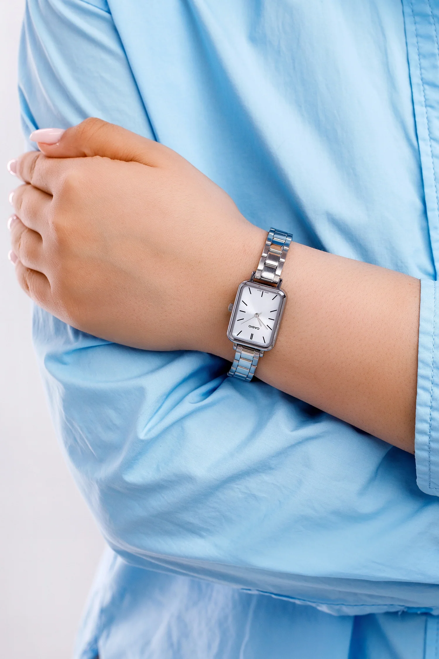 Casio Slim Ladies' White Rectangular Watch - Image 3