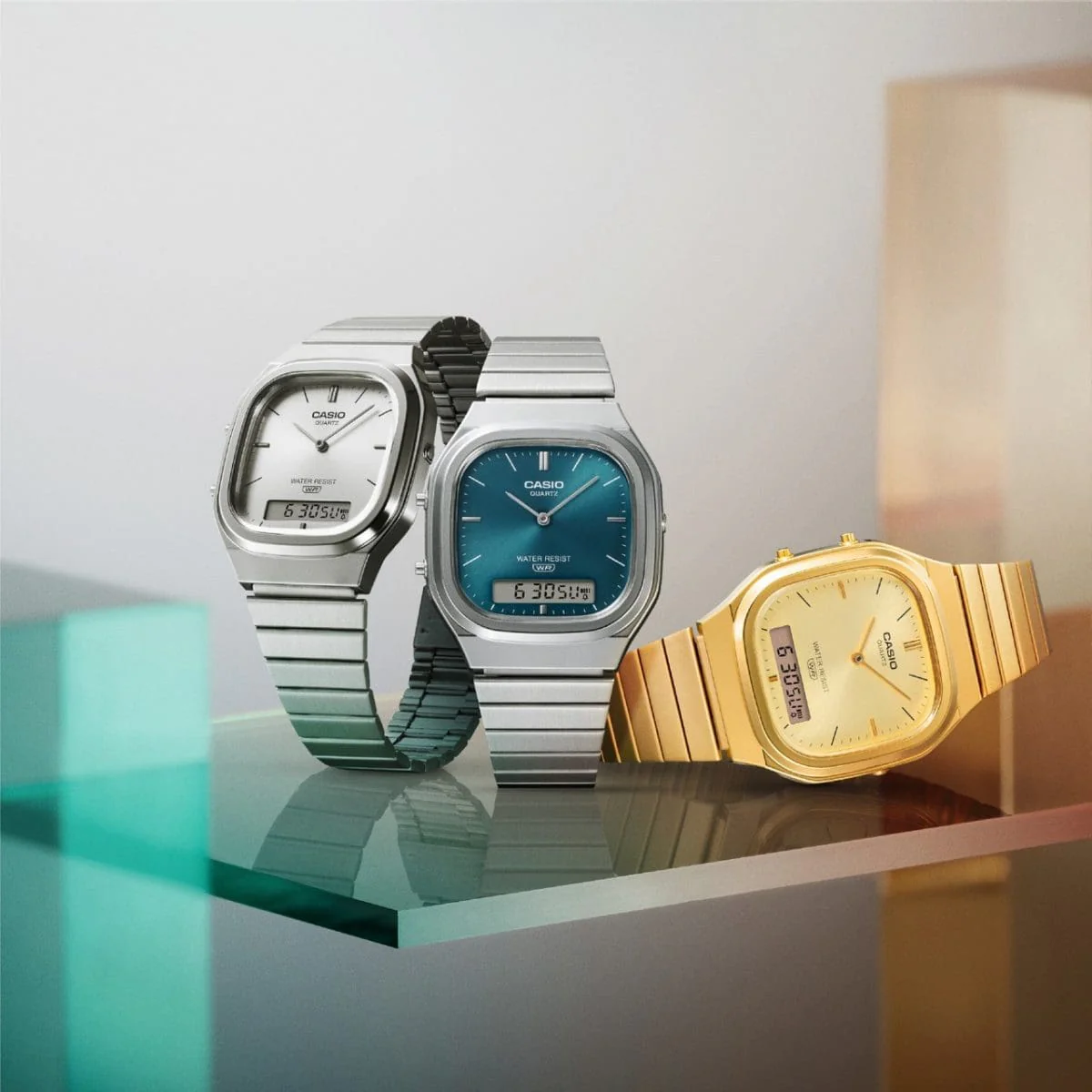Casio Vintage Analog Digital Unisex Gold Watch - Image 7