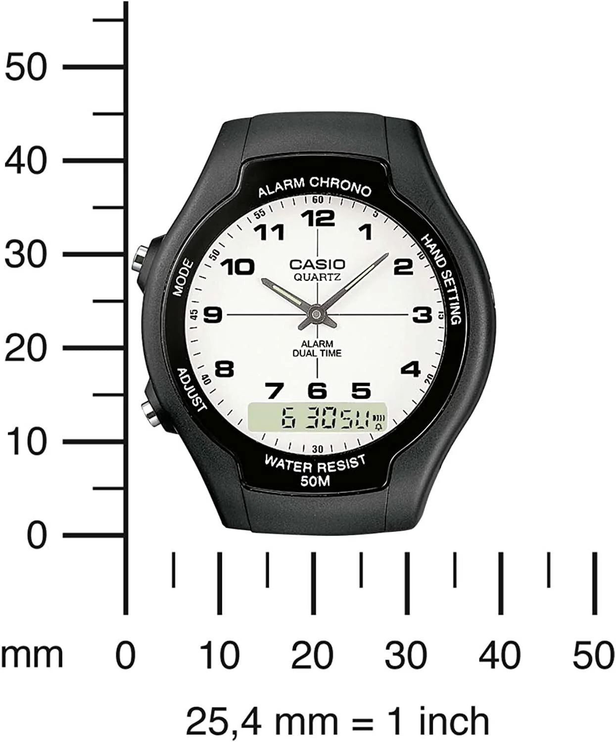 Casio Watch Black and White - Image 2