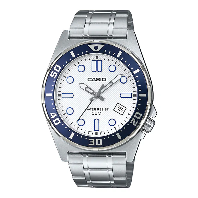 Casio White Blue Men's Watch