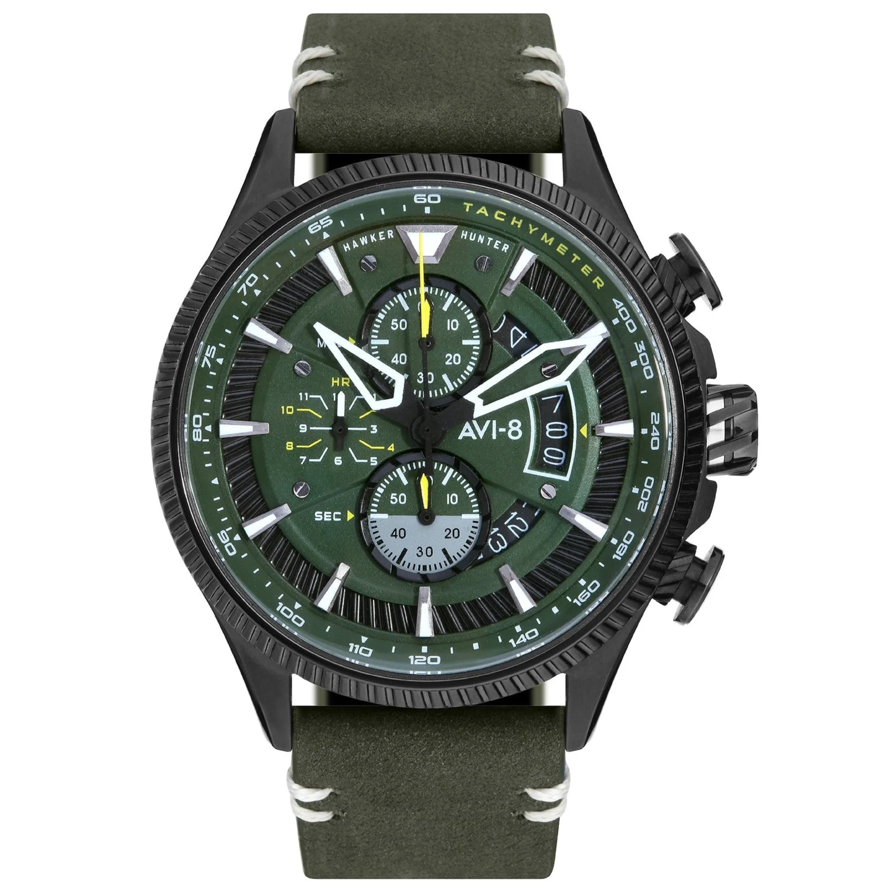 AVI-8 Charcoal Green Hawker Hunter Chronograph Watch