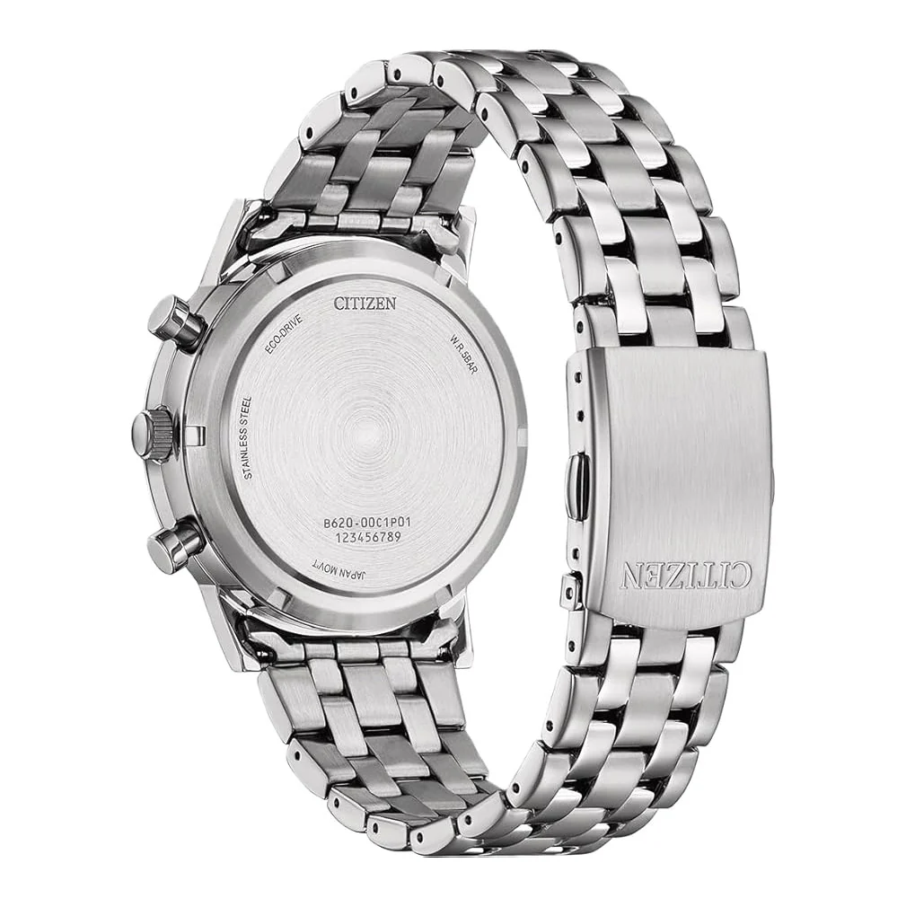 Citizen Men's 42mm Eco-Drive Chronograph Watch Black - Image 3