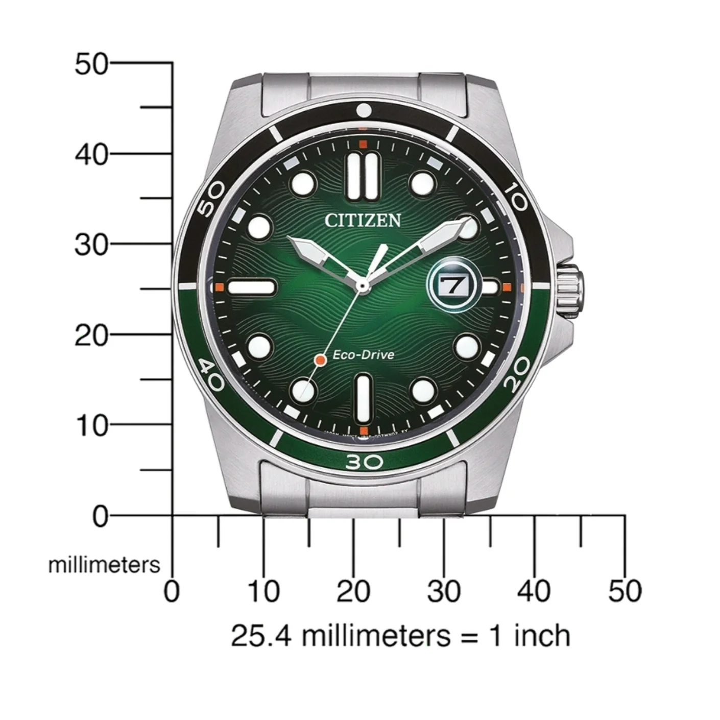 Citizen Men's Eco-Drive 41.5mm Green Dial Watch - Image 4