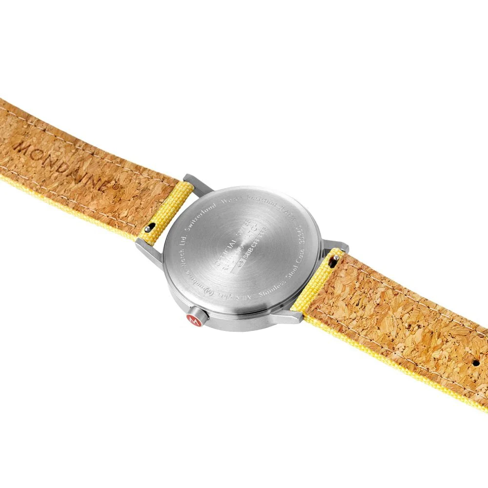Mondaine Watch Classic Yellow - Image 3