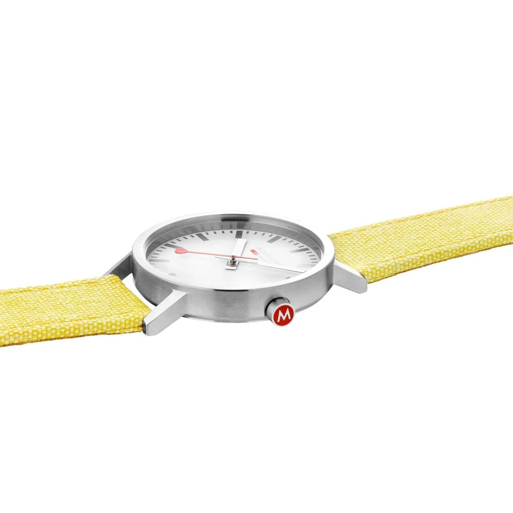 Mondaine Watch Classic Yellow - Image 4