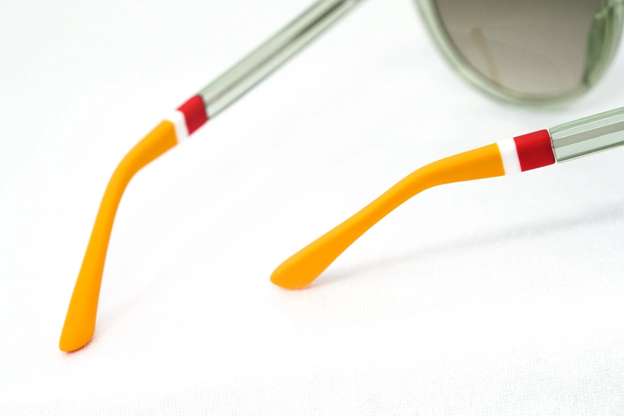 Orlebar Brown Sunglasses Round Transparent Green and Orange - Image 10