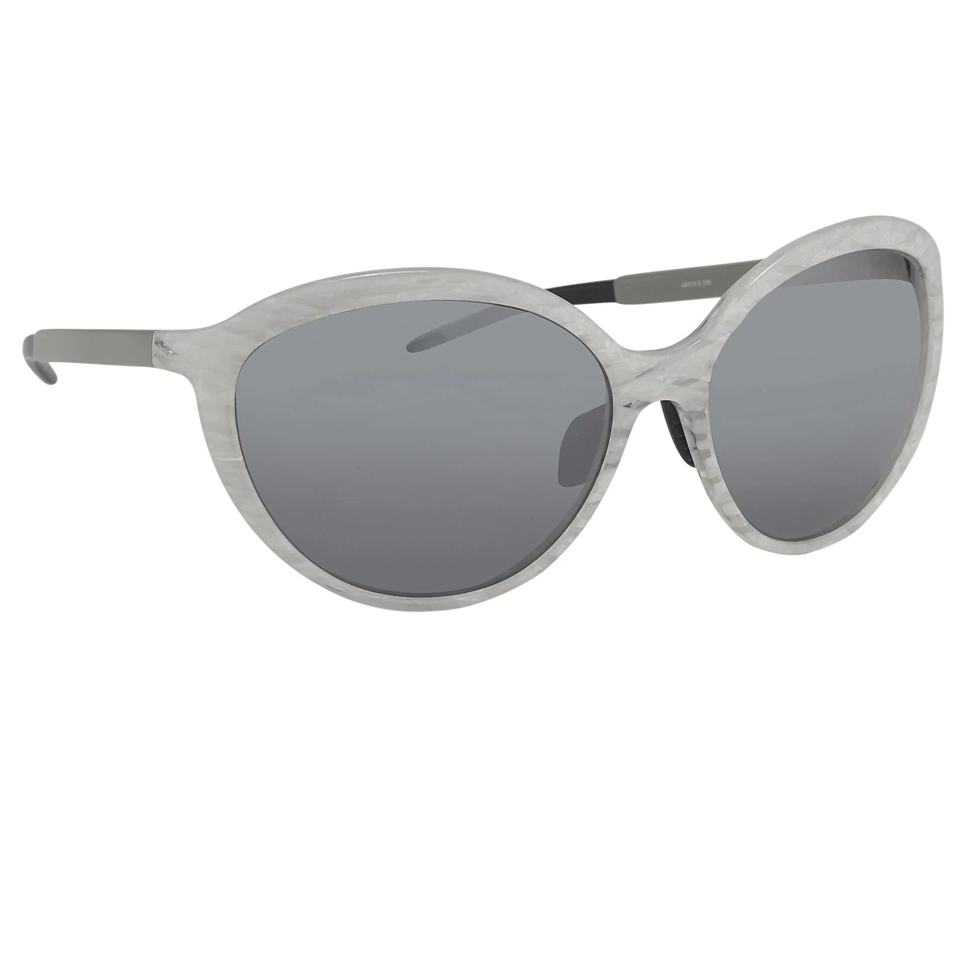 Prabal Gurung Sunglasses Oversized White and Grey - Image 2
