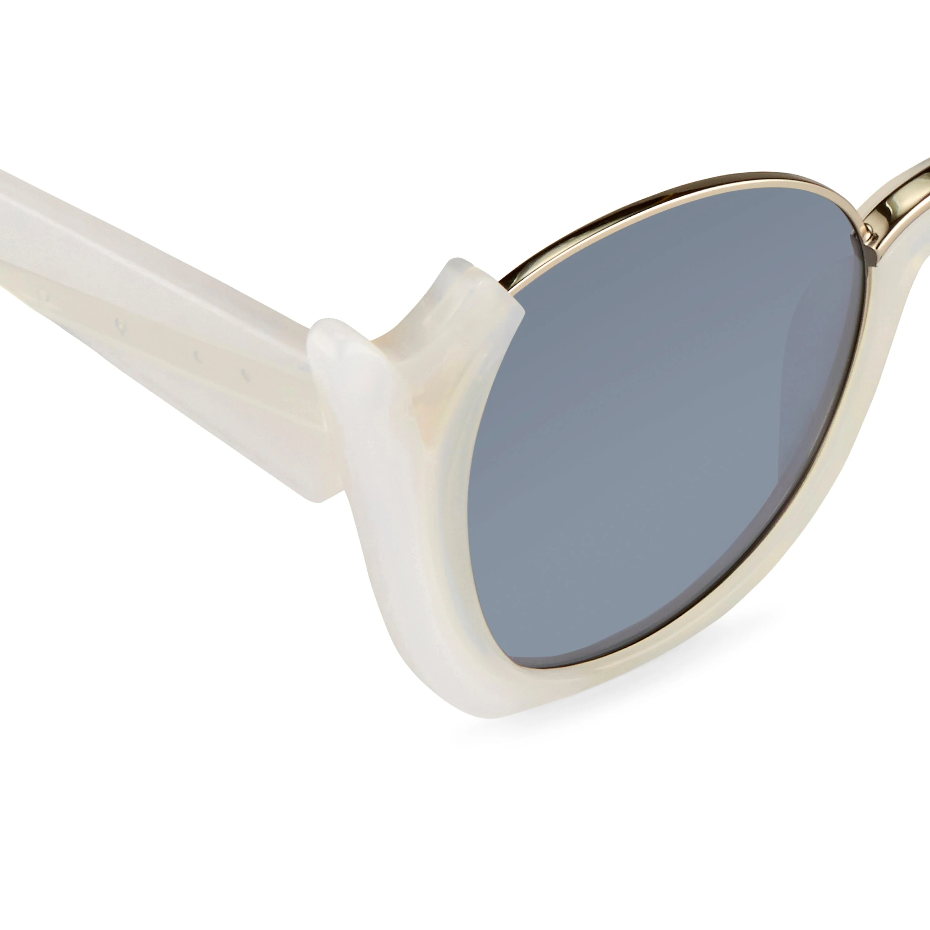 Prabal Gurung Sunglasses Round White Silver and Grey - Image 4