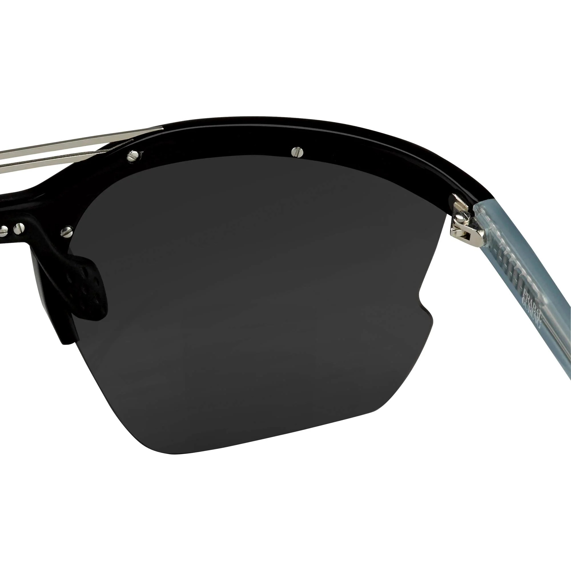 Prabal Gurung Sunglasses Special Shiny Black and Grey - Image 4