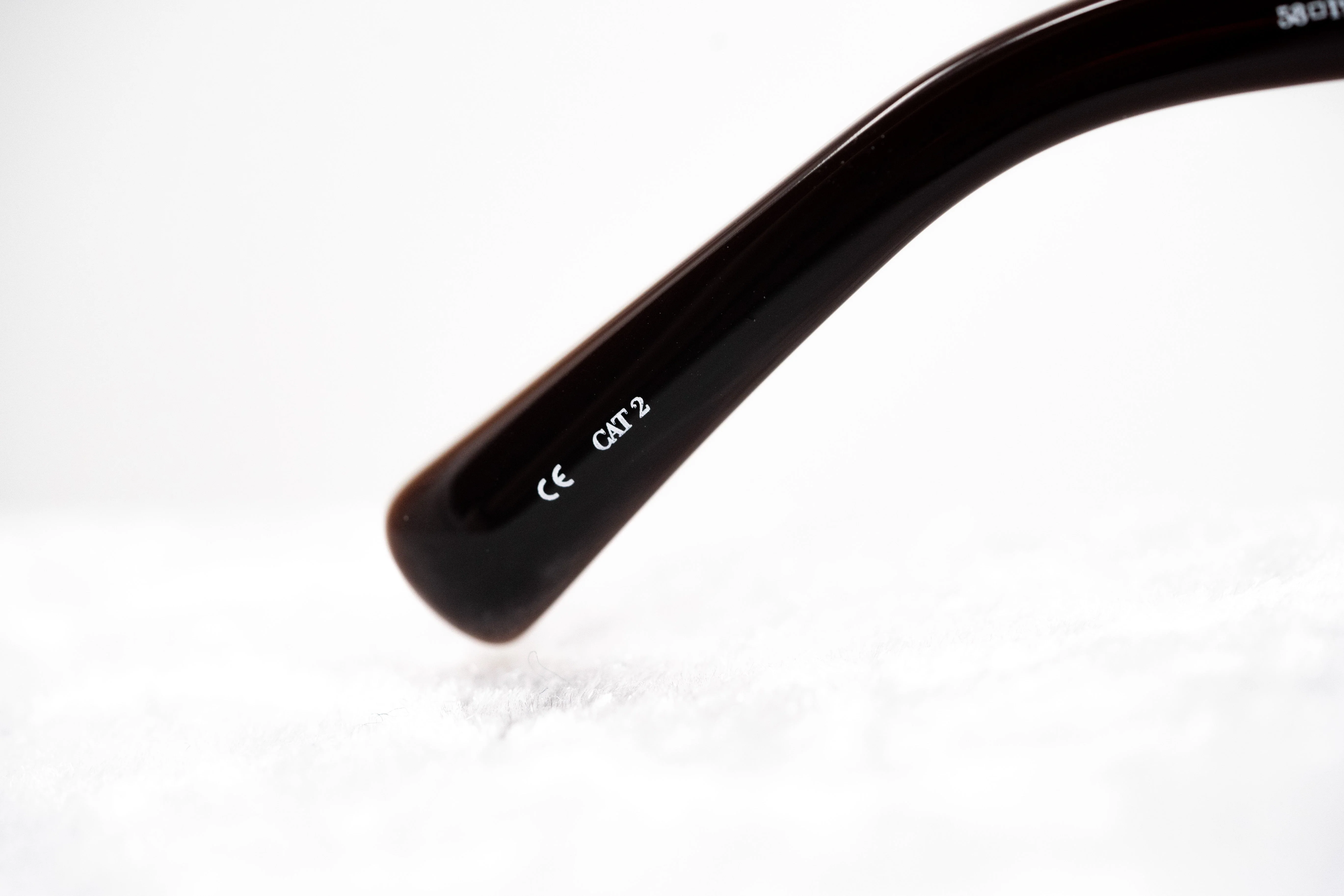 Prabal Gurung Sunglasses Square Dark Horn and Grey - Image 14