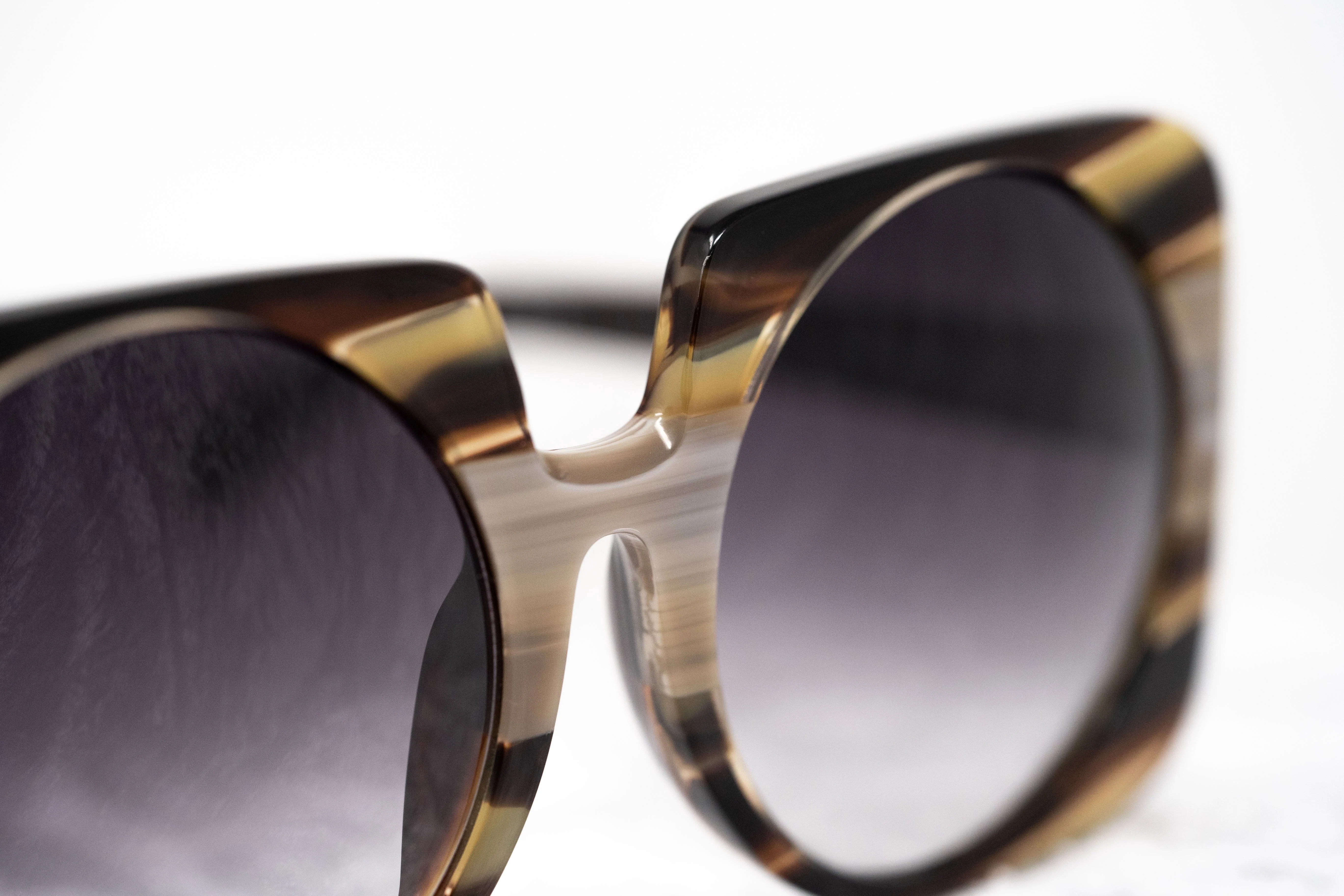 Prabal Gurung Sunglasses Square Dark Horn and Grey - Image 8
