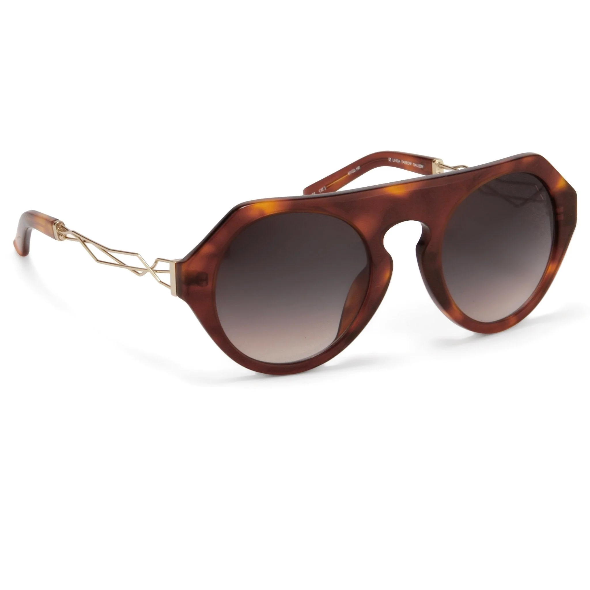 Prabal Gurung Sunglasses Round Tortoise Shell and Grey - Image 5