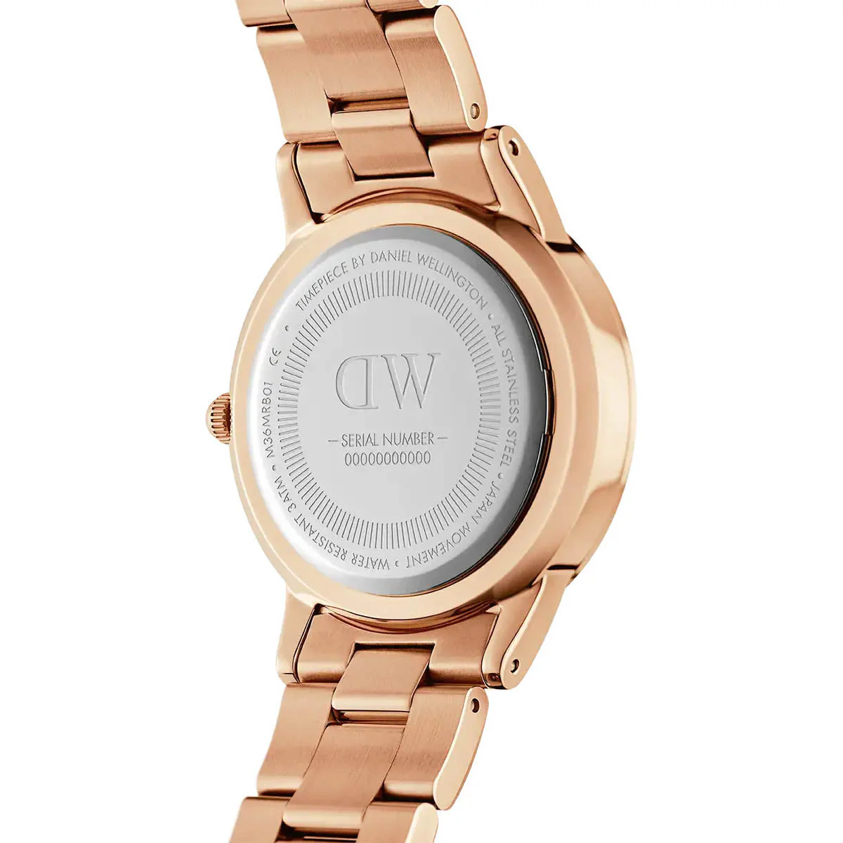 Daniel Wellington Iconic Link Ladies Rose Gold Watch - Image 2