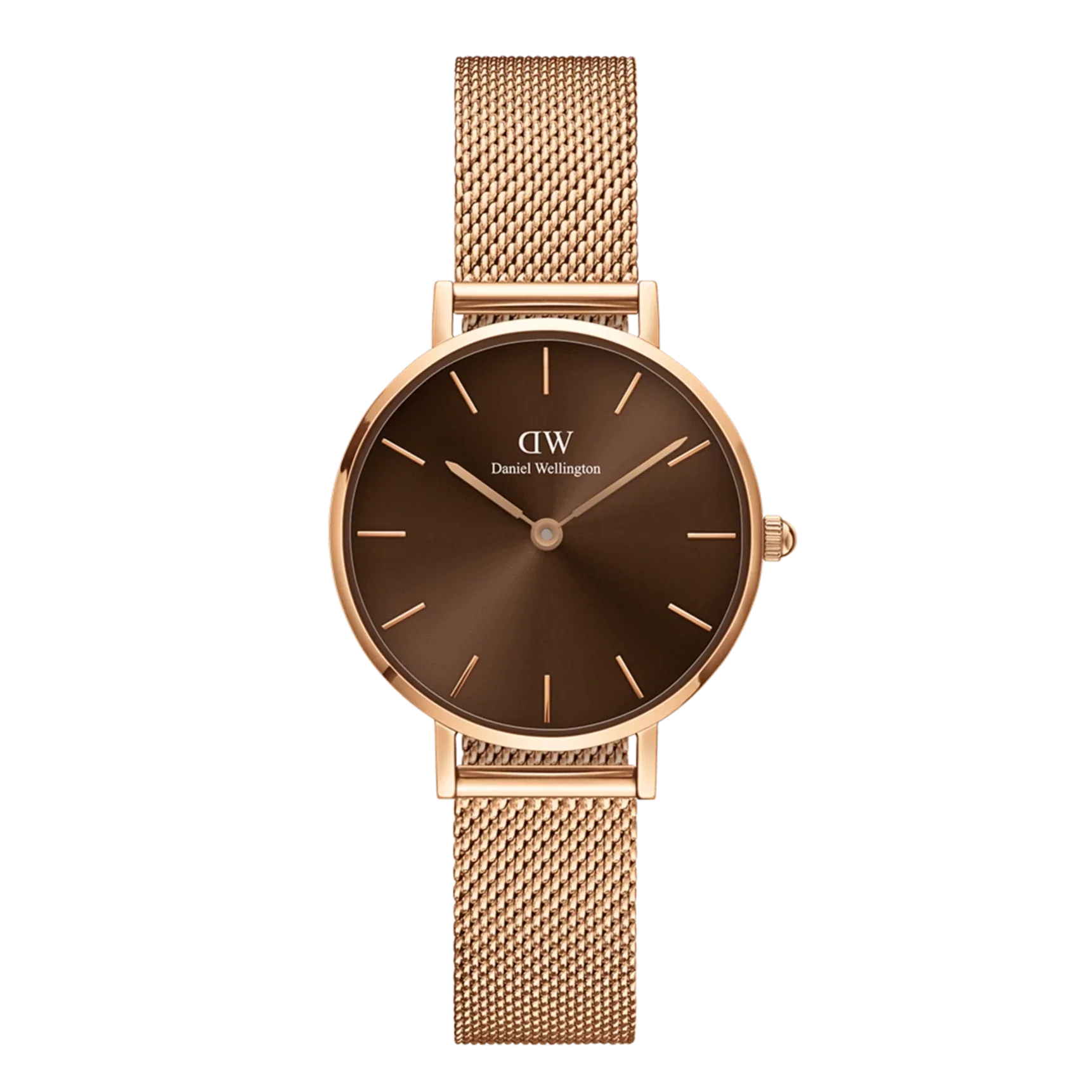Daniel Wellington Ladies Rose Gold Petite Amber Watch
