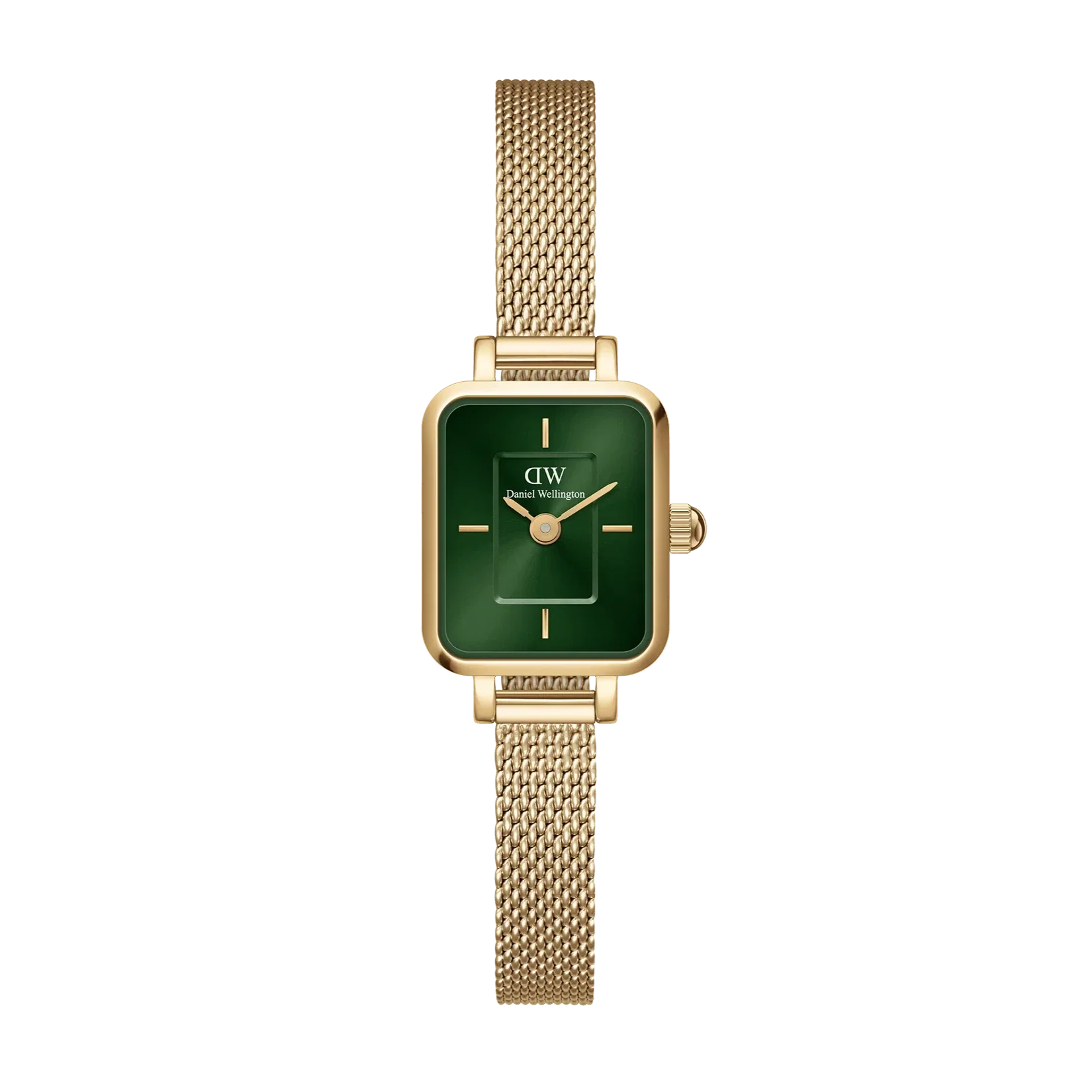 Daniel Wellington Quadro Mini Ladies Gold Green Emerald Watch
