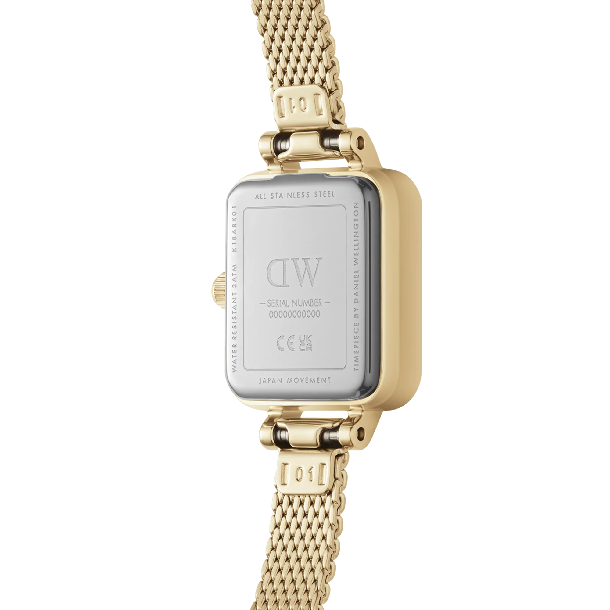 Daniel Wellington Quadro Mini Ladies Gold Green Emerald Watch - Image 2