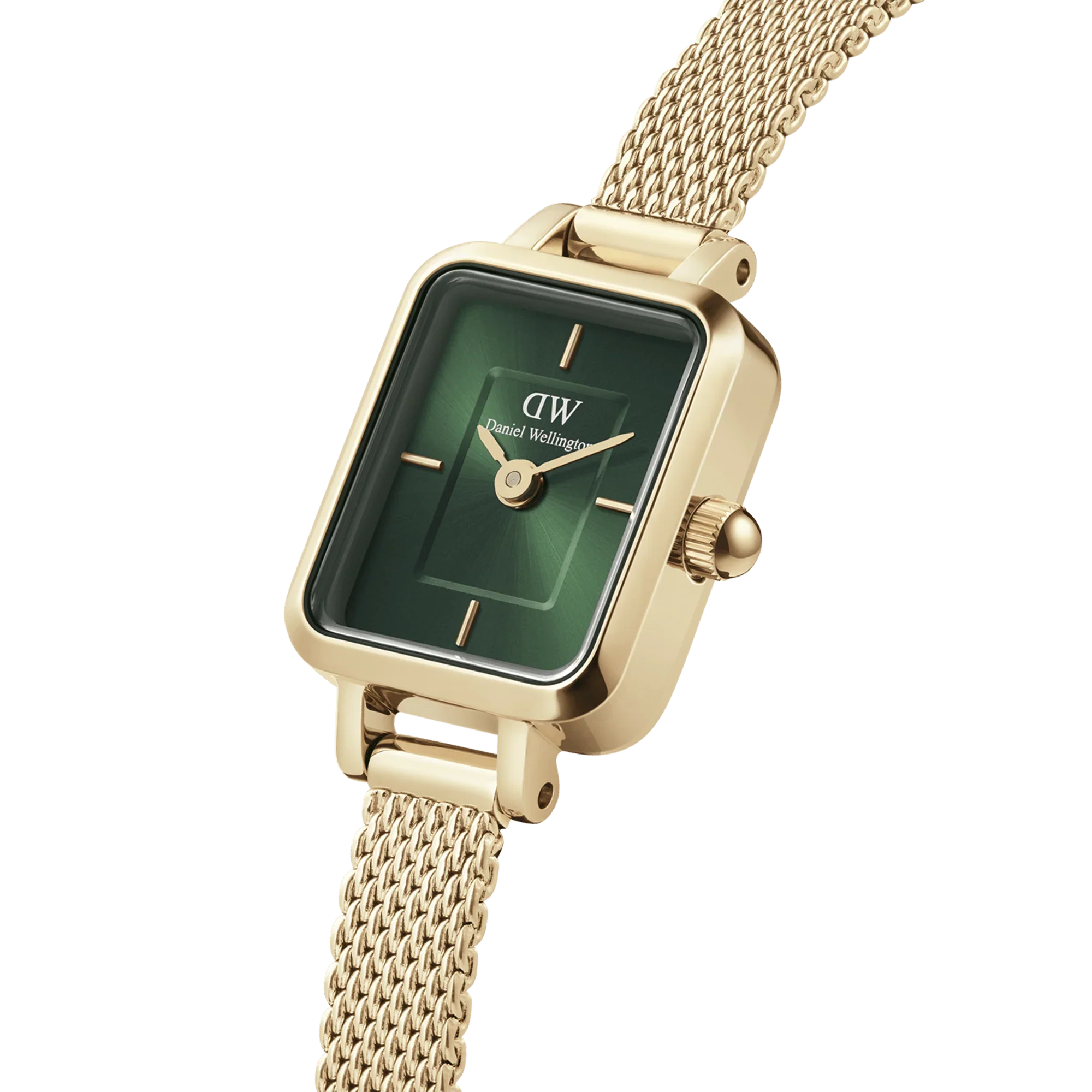 Daniel Wellington Quadro Mini Ladies Gold Green Emerald Watch - Image 3