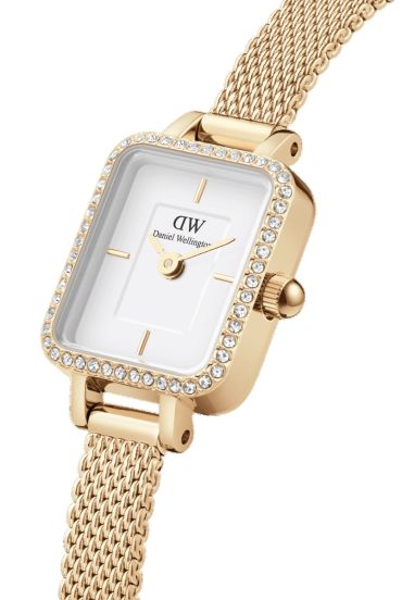 Daniel Wellington Quadro Mini Lumine Bezel Gold Watch - Image 2