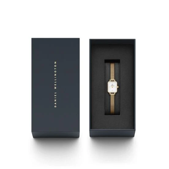 Daniel Wellington Quadro Mini Lumine Bezel Gold Watch - Image 3