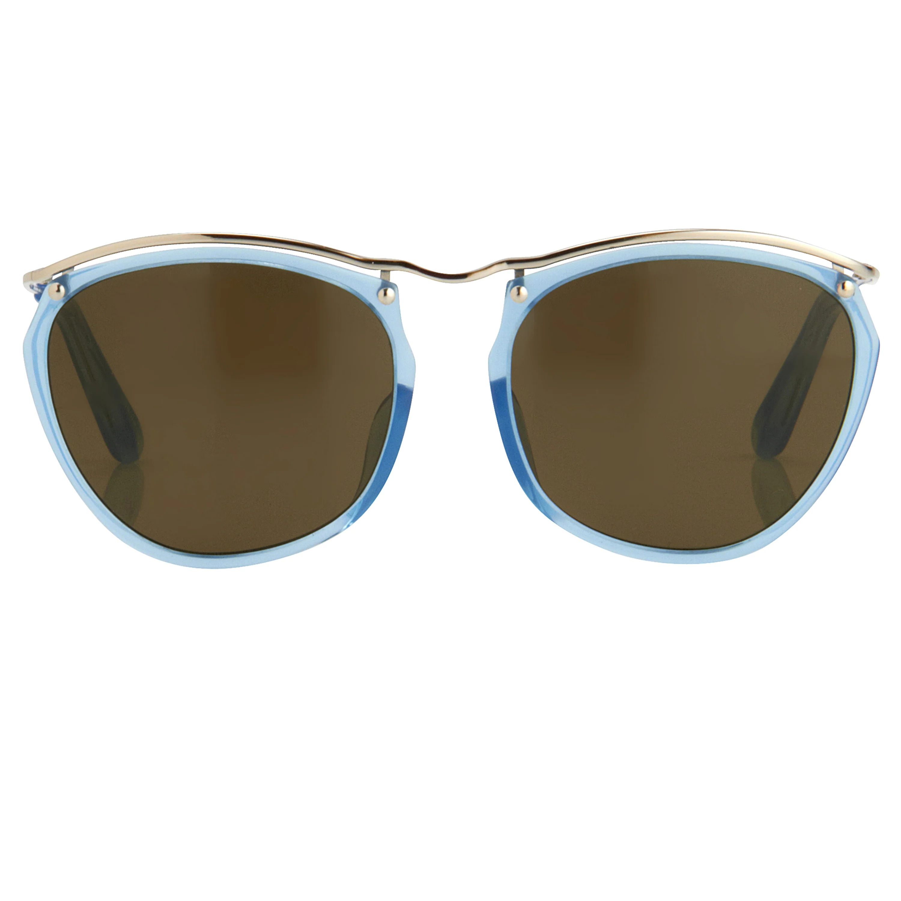 Dries Van Noten Ladies Round Brown Sunglasses - Image 2