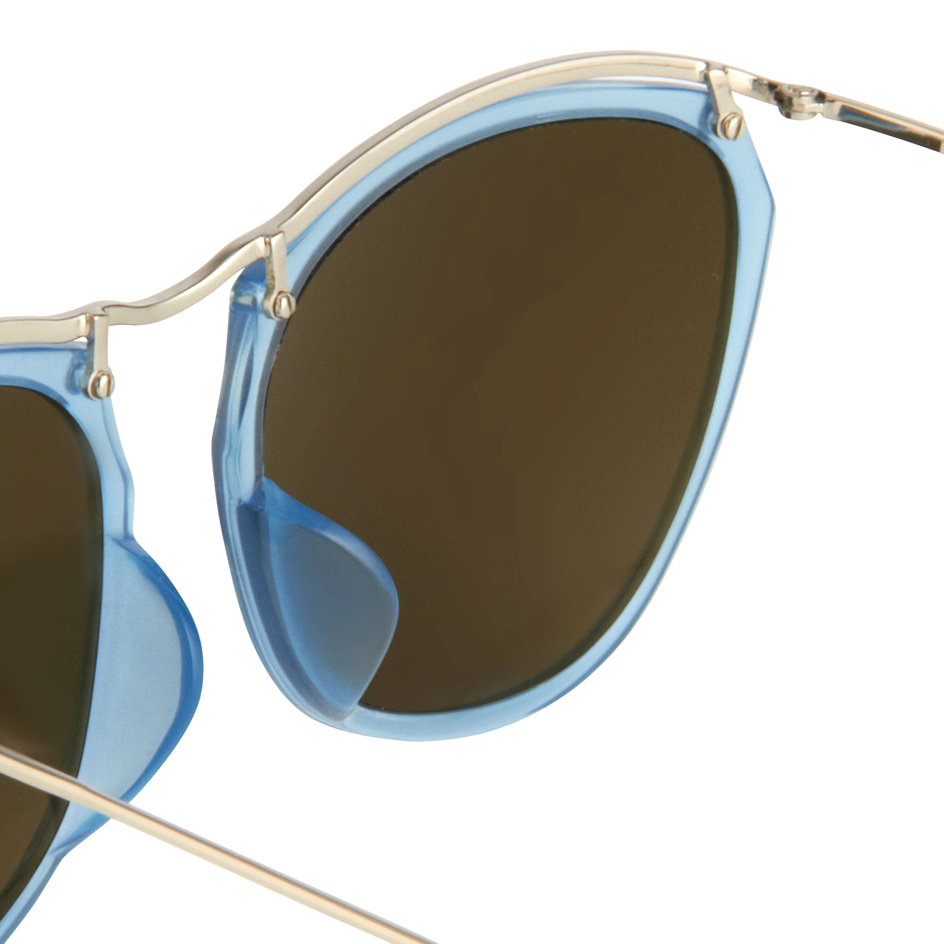 Dries Van Noten Ladies Round Brown Sunglasses - Image 4