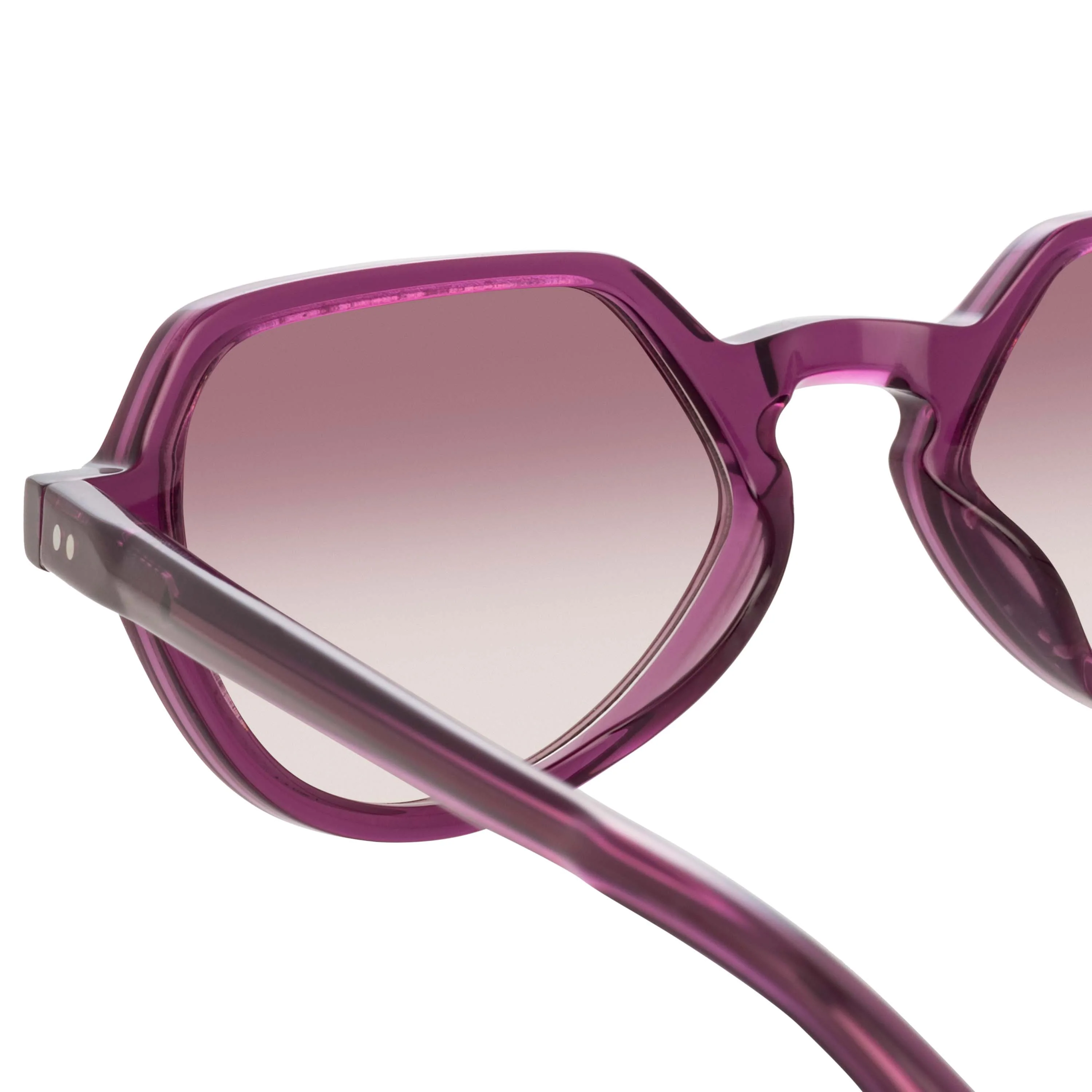 Dries Van Noten Men's Angular Purple Sunglasses - Image 3