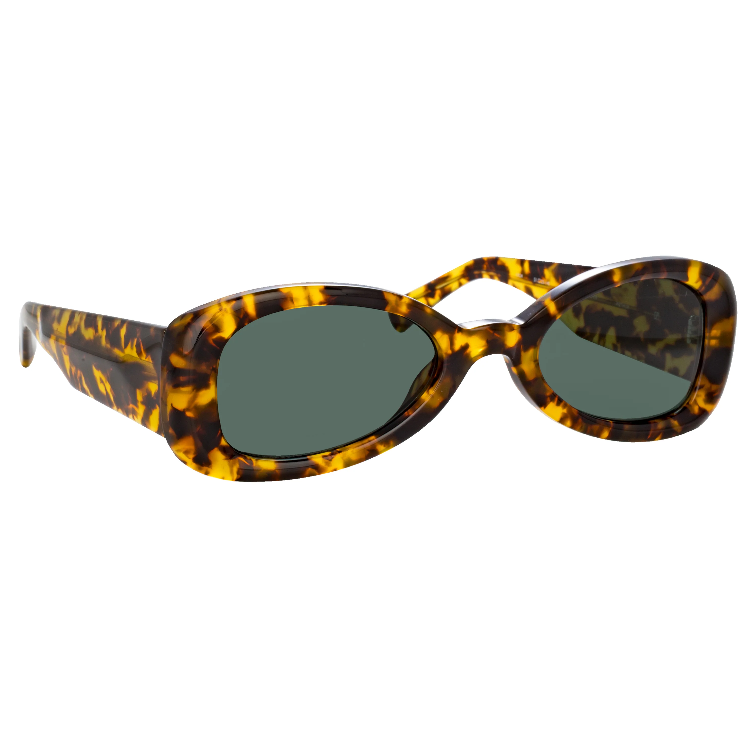Dries Van Noten Men's Aviator Green Sunglasses