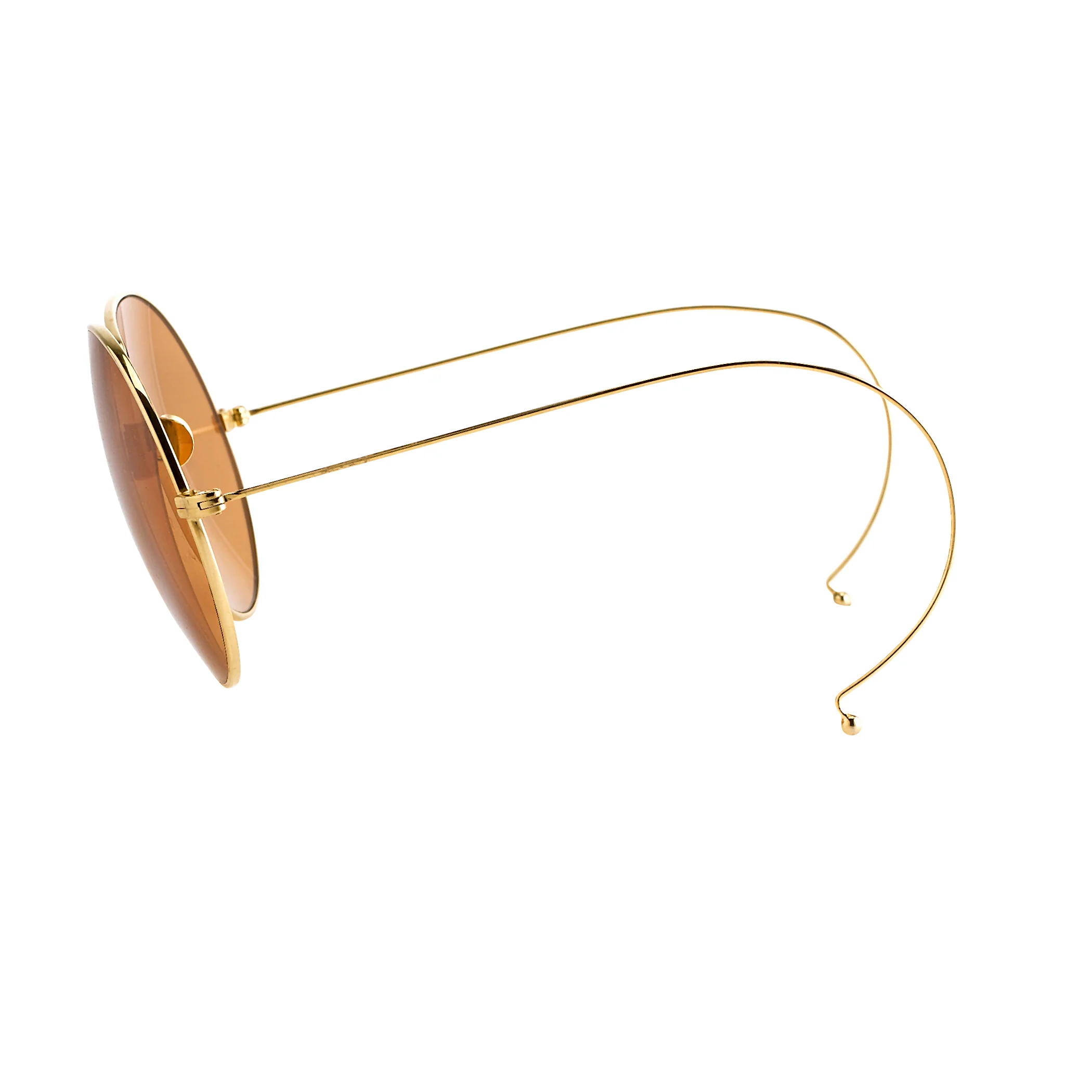 Dries Van Noten Men's Aviator Orange Sunglasses - Image 3