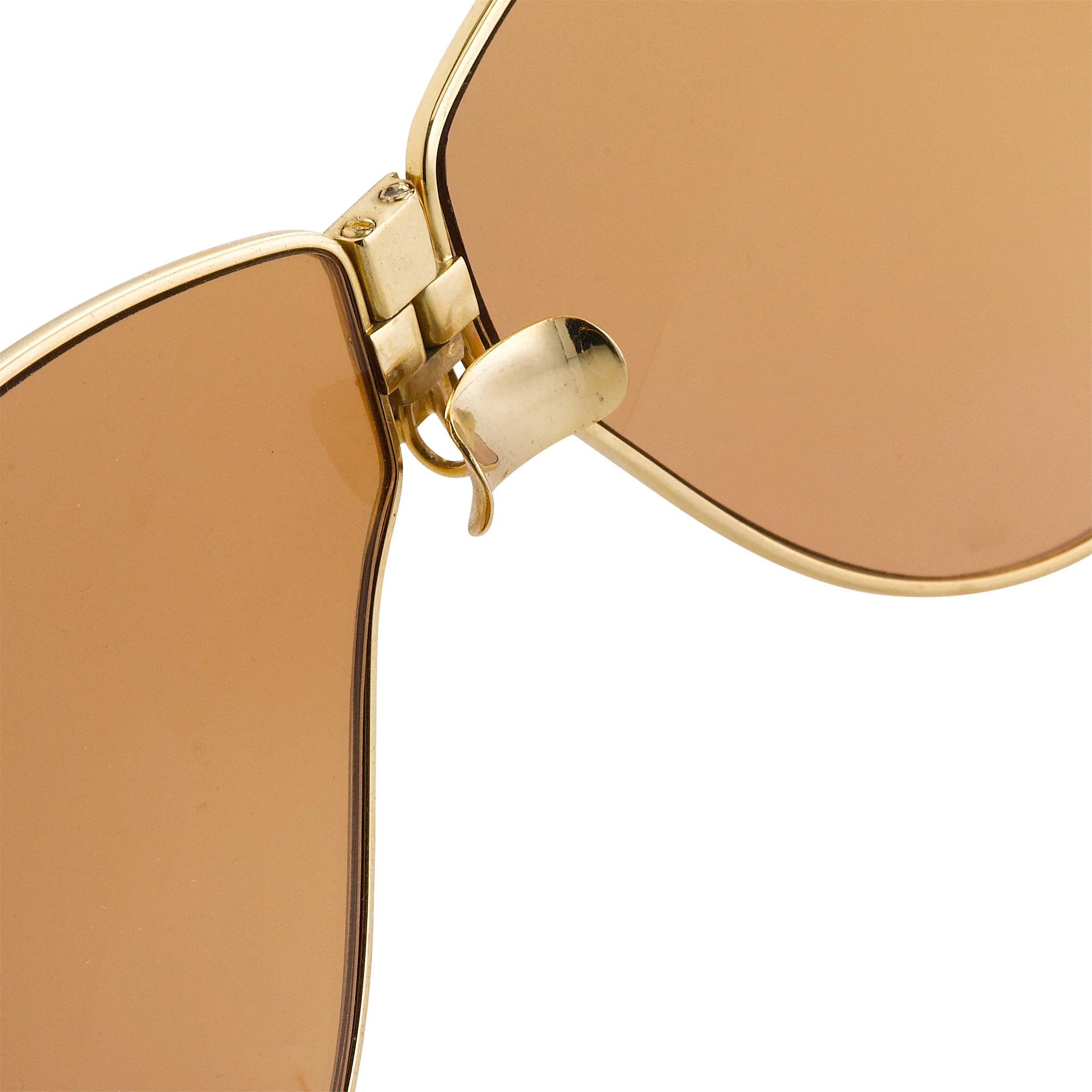 Dries Van Noten Men's Aviator Orange Sunglasses - Image 4