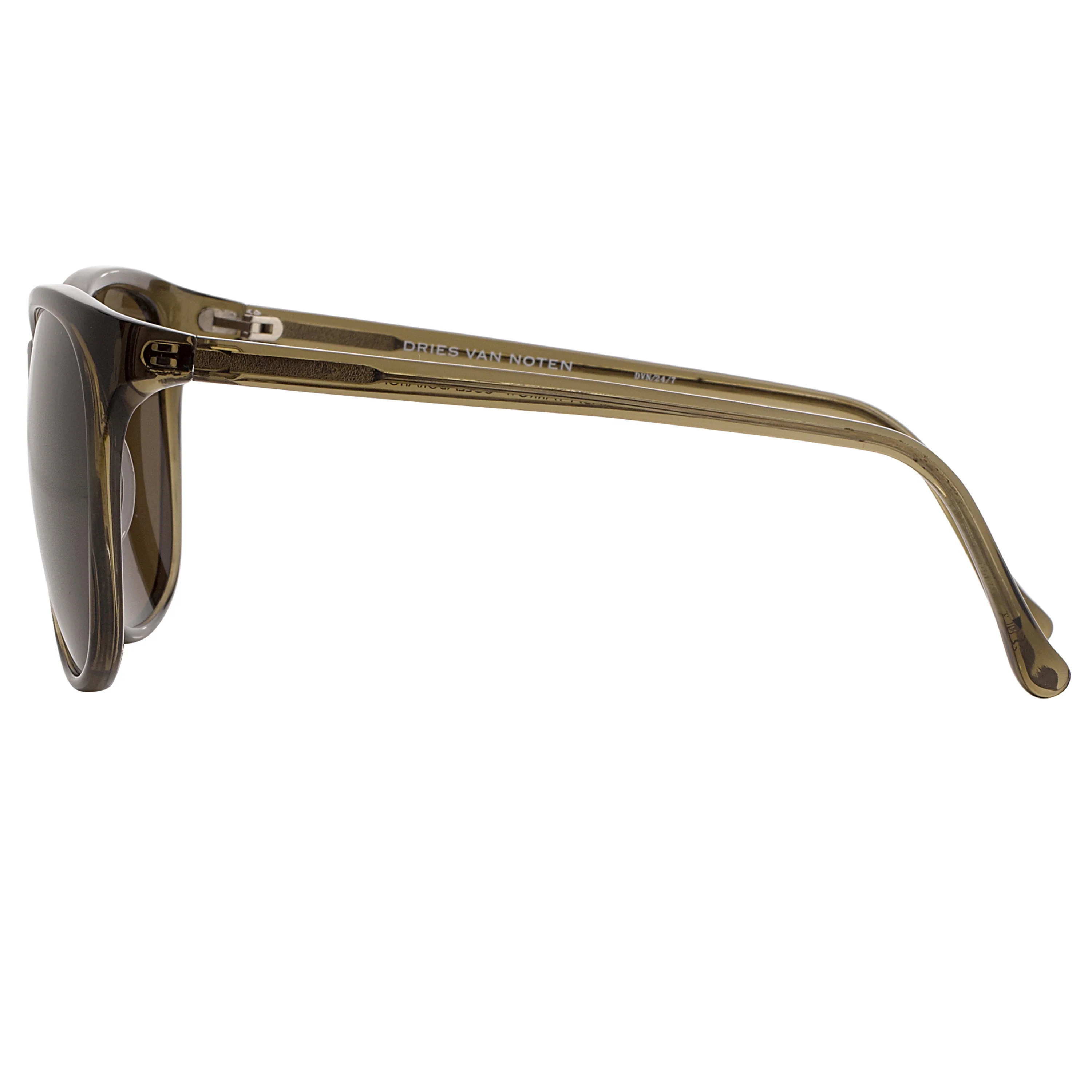 Dries Van Noten Unisex Square Brown Sunglasses - Image 3
