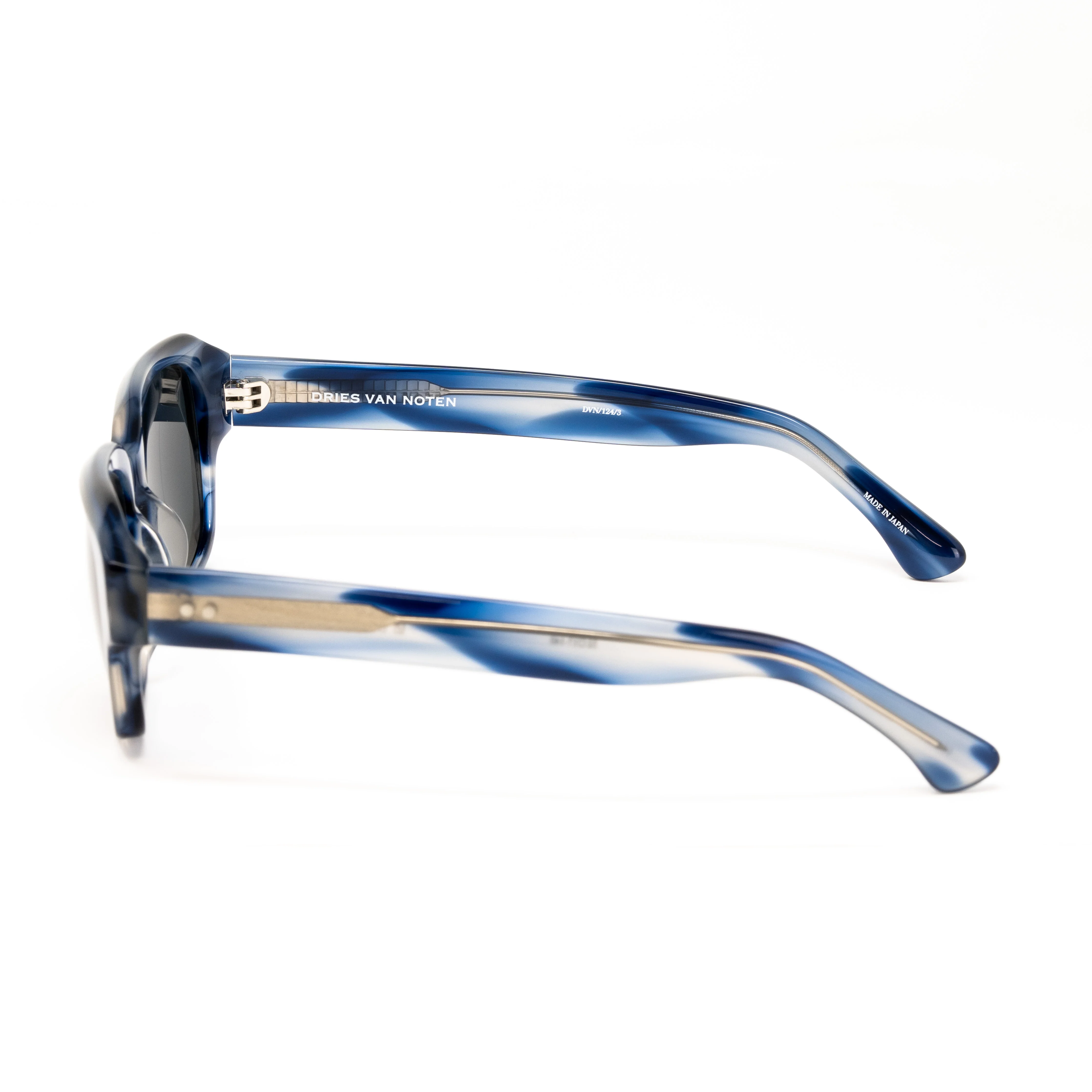 Dries Van Noten x Linda Farrow Blue/White Sunglasses - Image 2