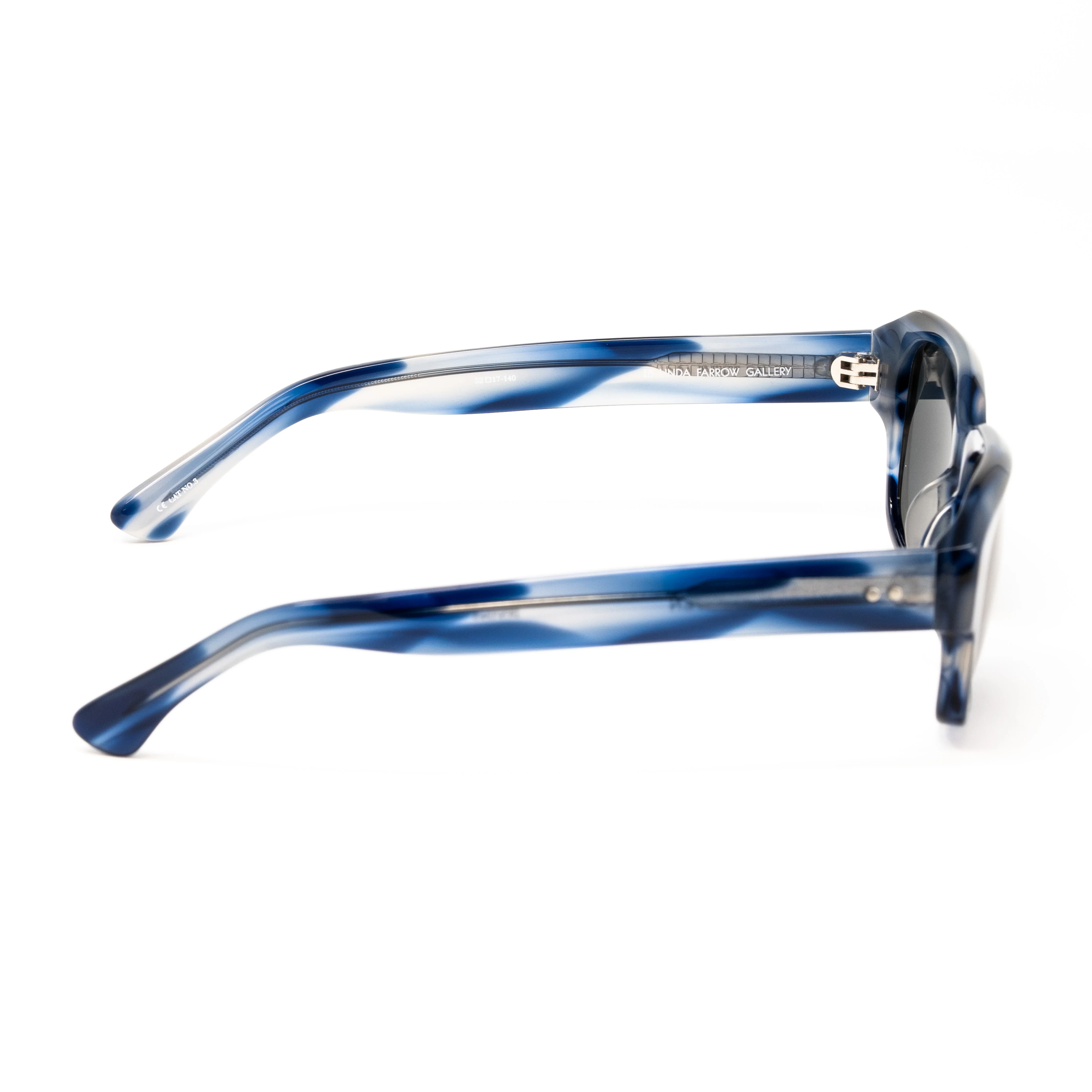 Dries Van Noten x Linda Farrow Blue/White Sunglasses - Image 3