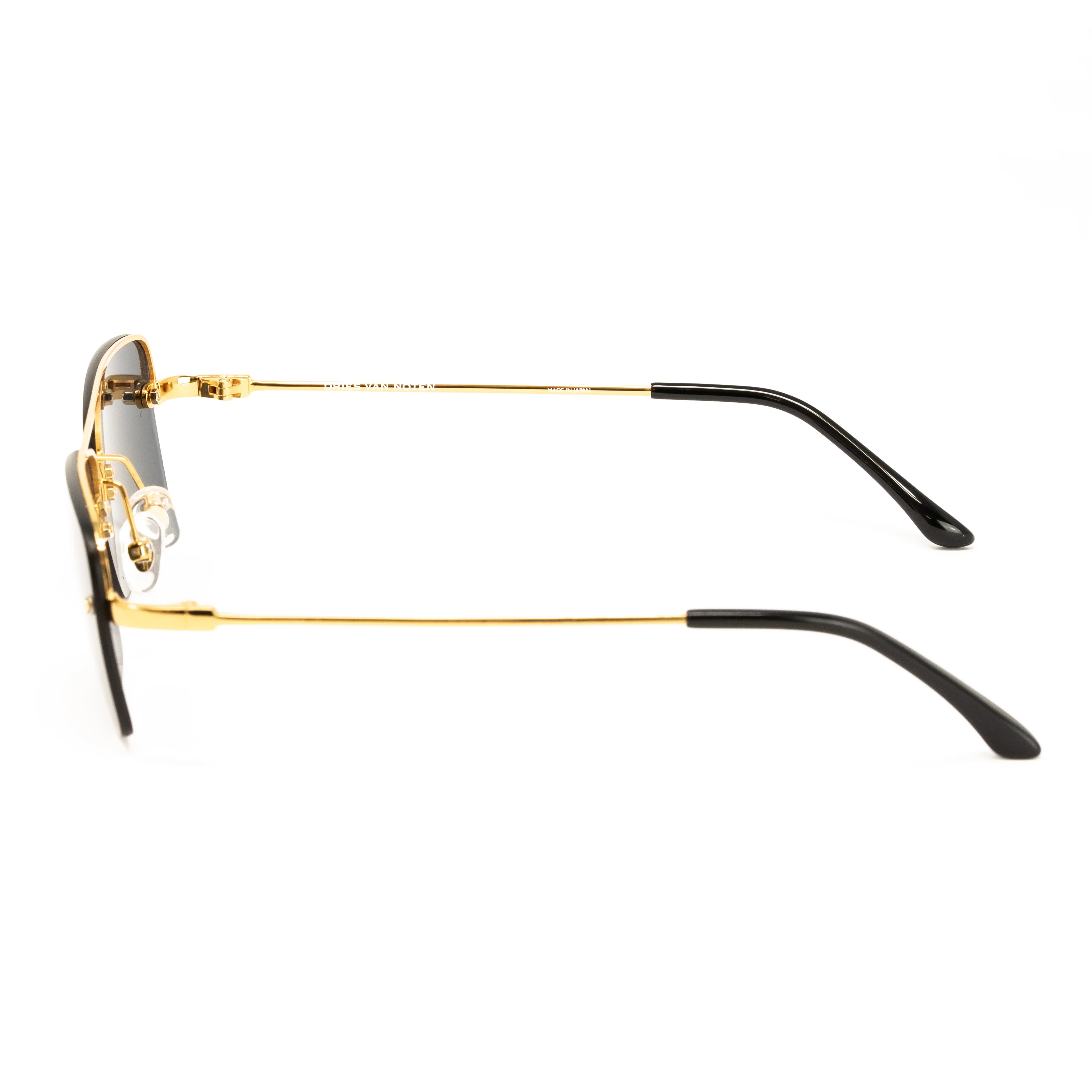 Dries Van Noten x Linda Farrow Black/Gold Sunglasses - Image 2