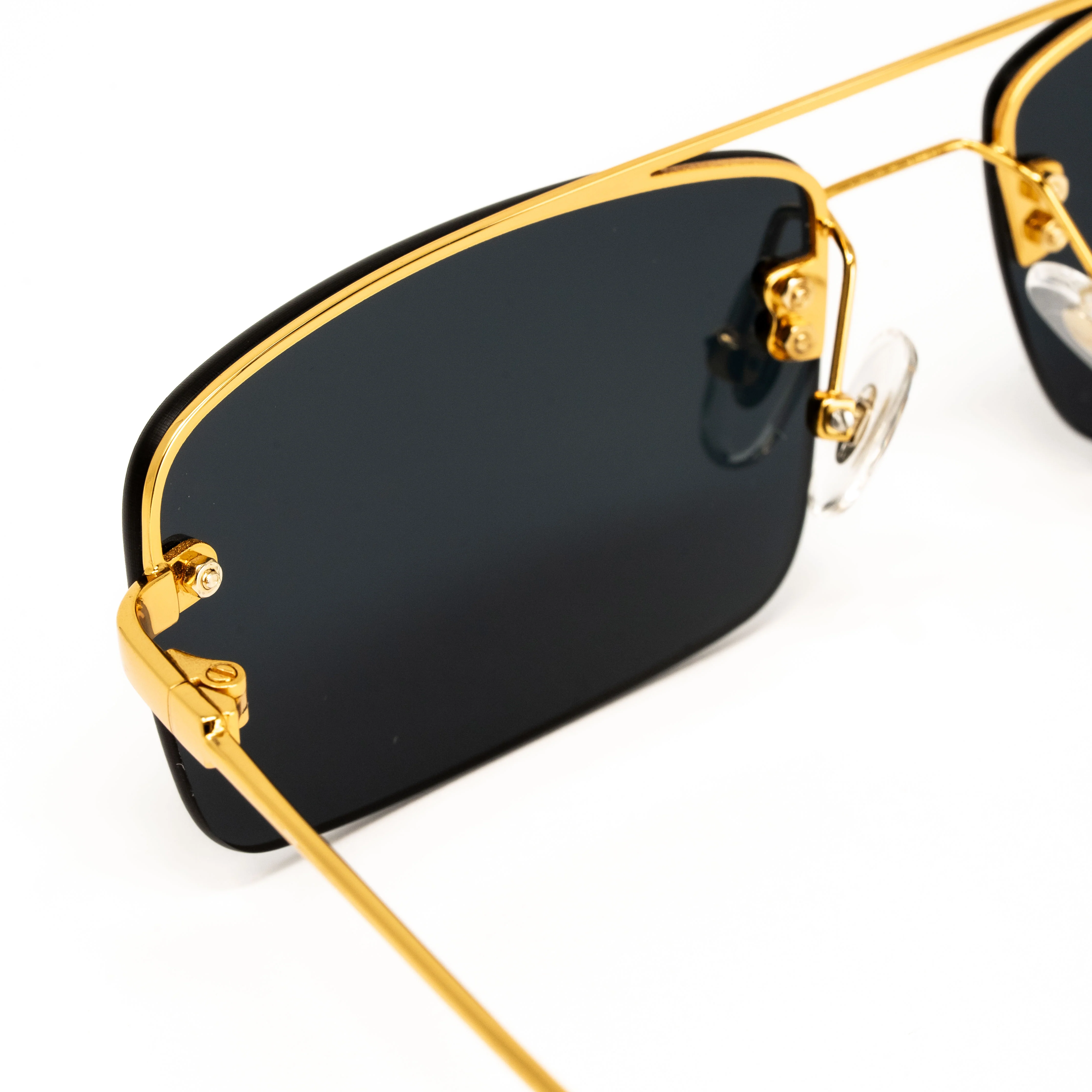 Dries Van Noten x Linda Farrow Black/Gold Sunglasses - Image 4