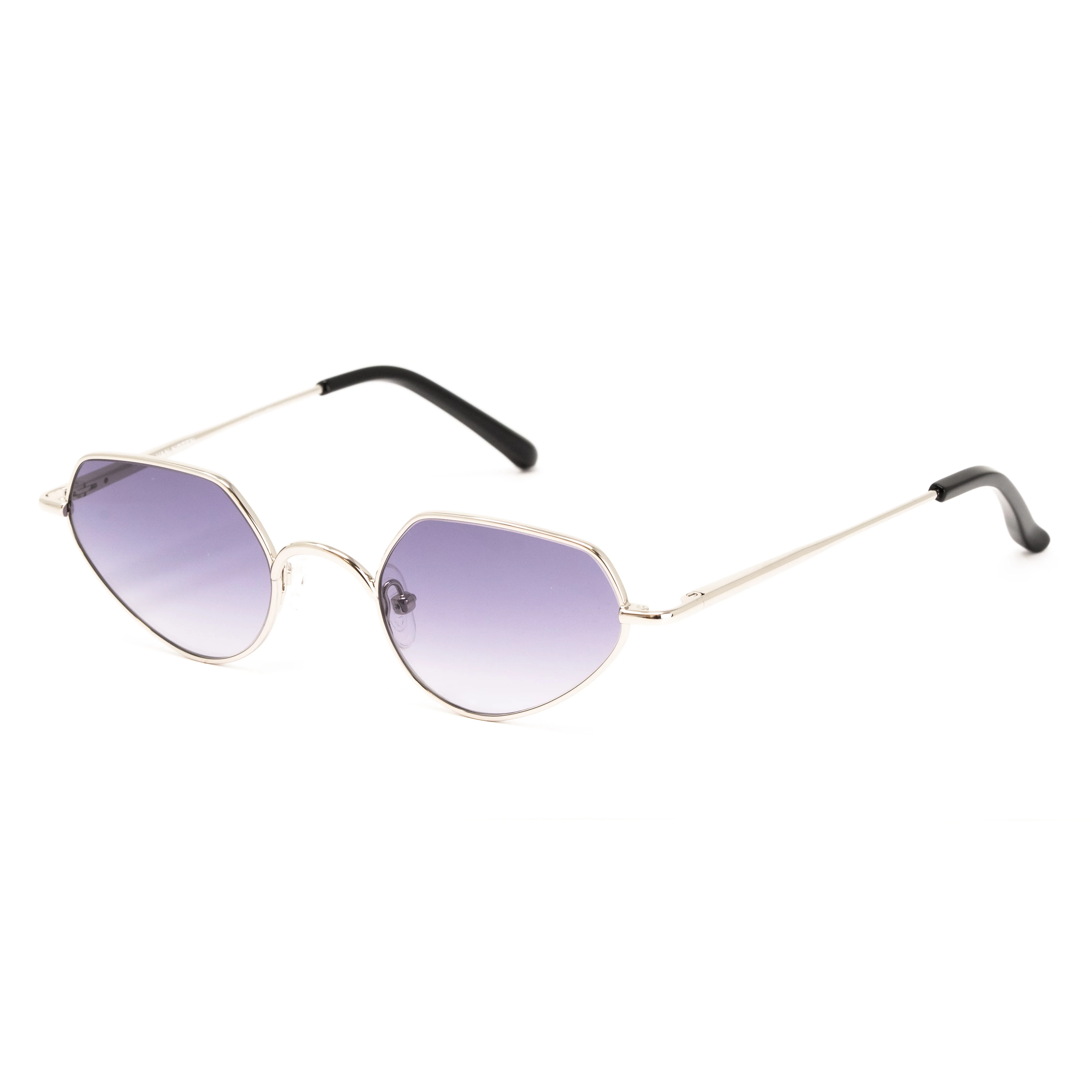 Dries Van Noten x Linda Farrow Silver/Purple Sunglasses